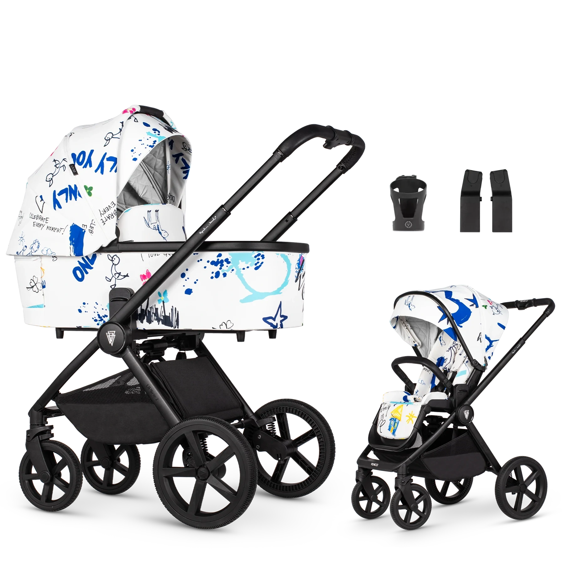 Venicci Upline 2 PB Draft +AKCESORIA - 2w1 | White