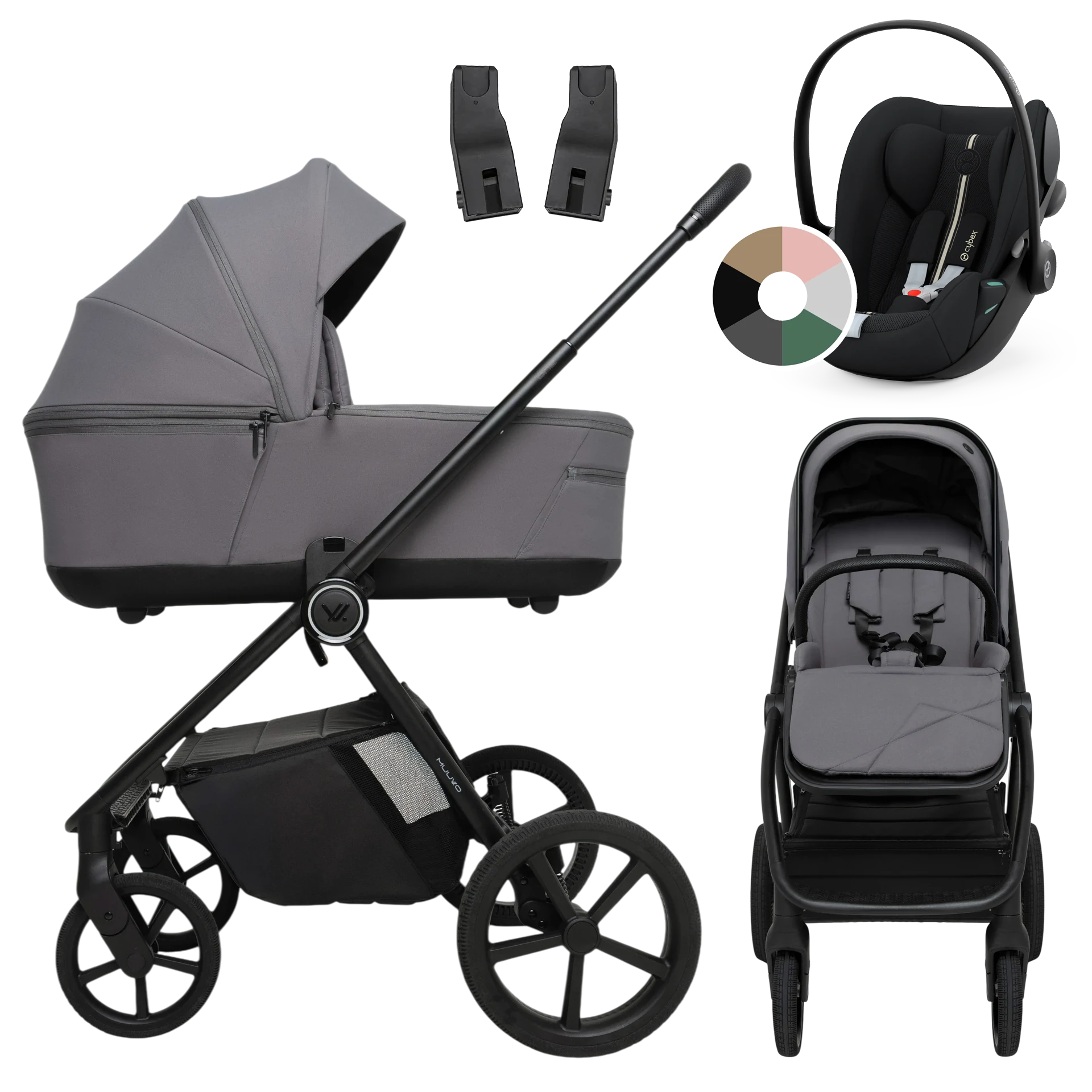 Muuvo One + Cybex Cloud G i-Size +GRATIS - 3w1 | Gris