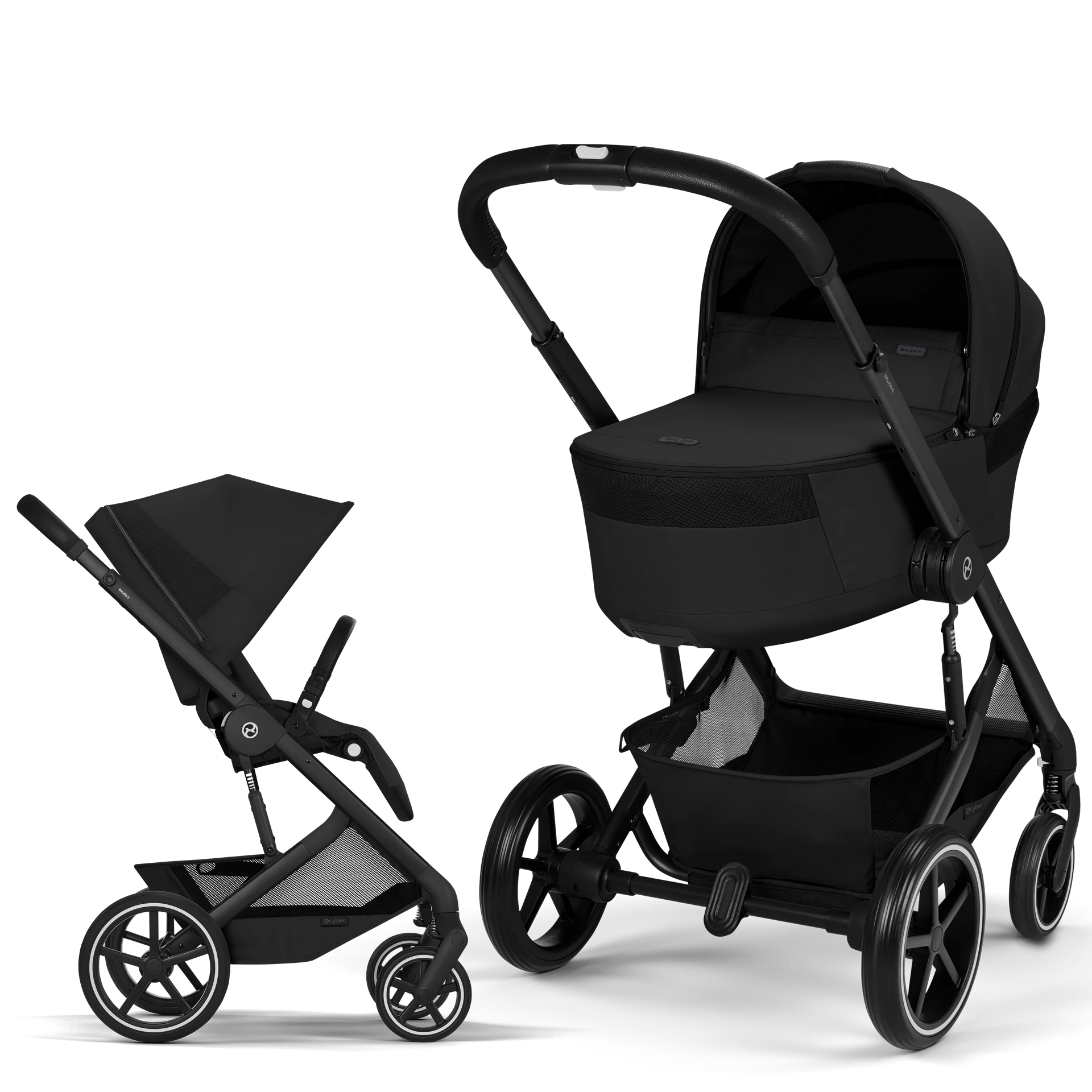 Cybex Balios S Lux Fold - 2w1 ze składaną gondolą | Moon Black