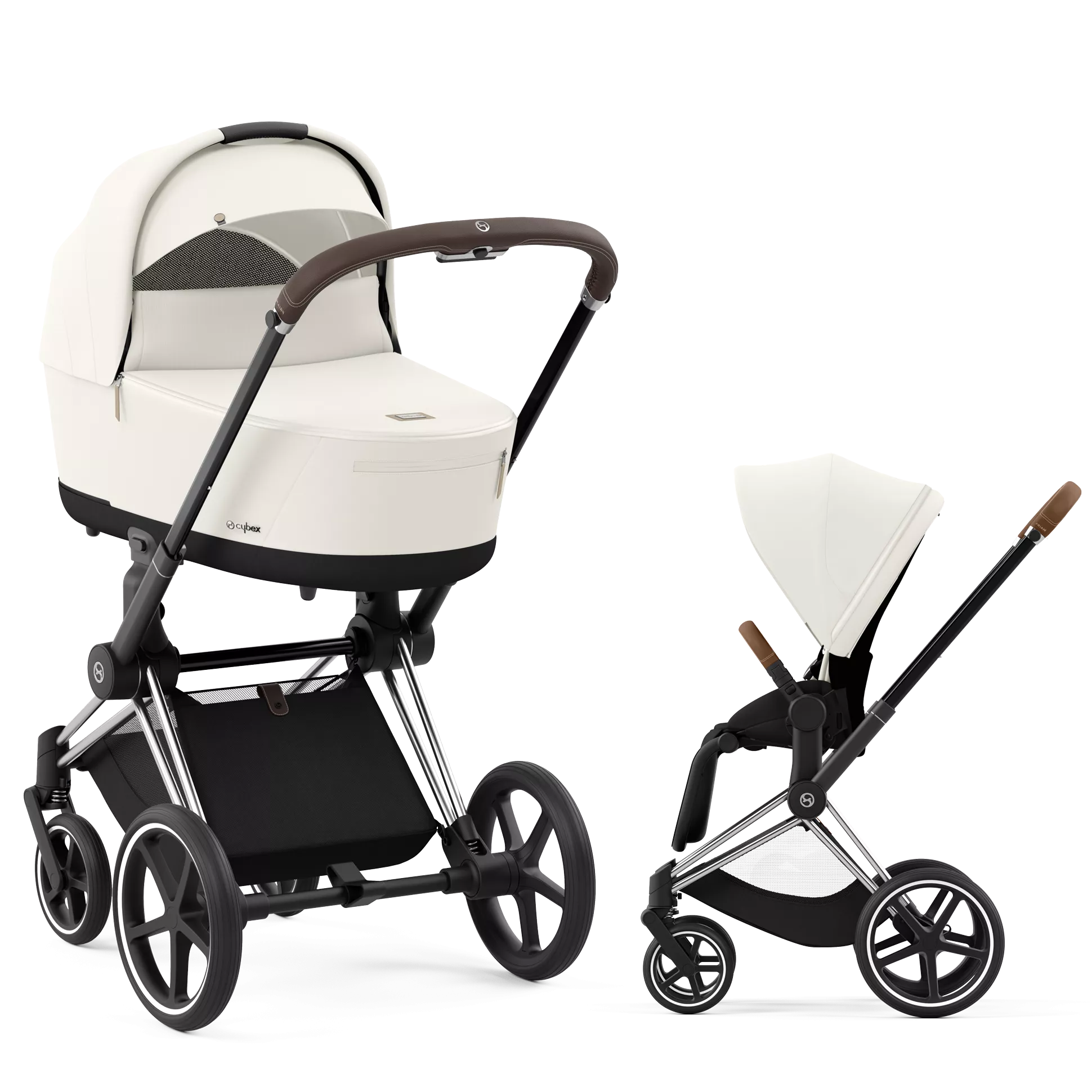 Cybex Priam 4.0 - 2w1 | Off White (Chrome Brown Frame) Cybex Priam 4.0 - 2w1 | Off White (Chrome Brown Frame)
