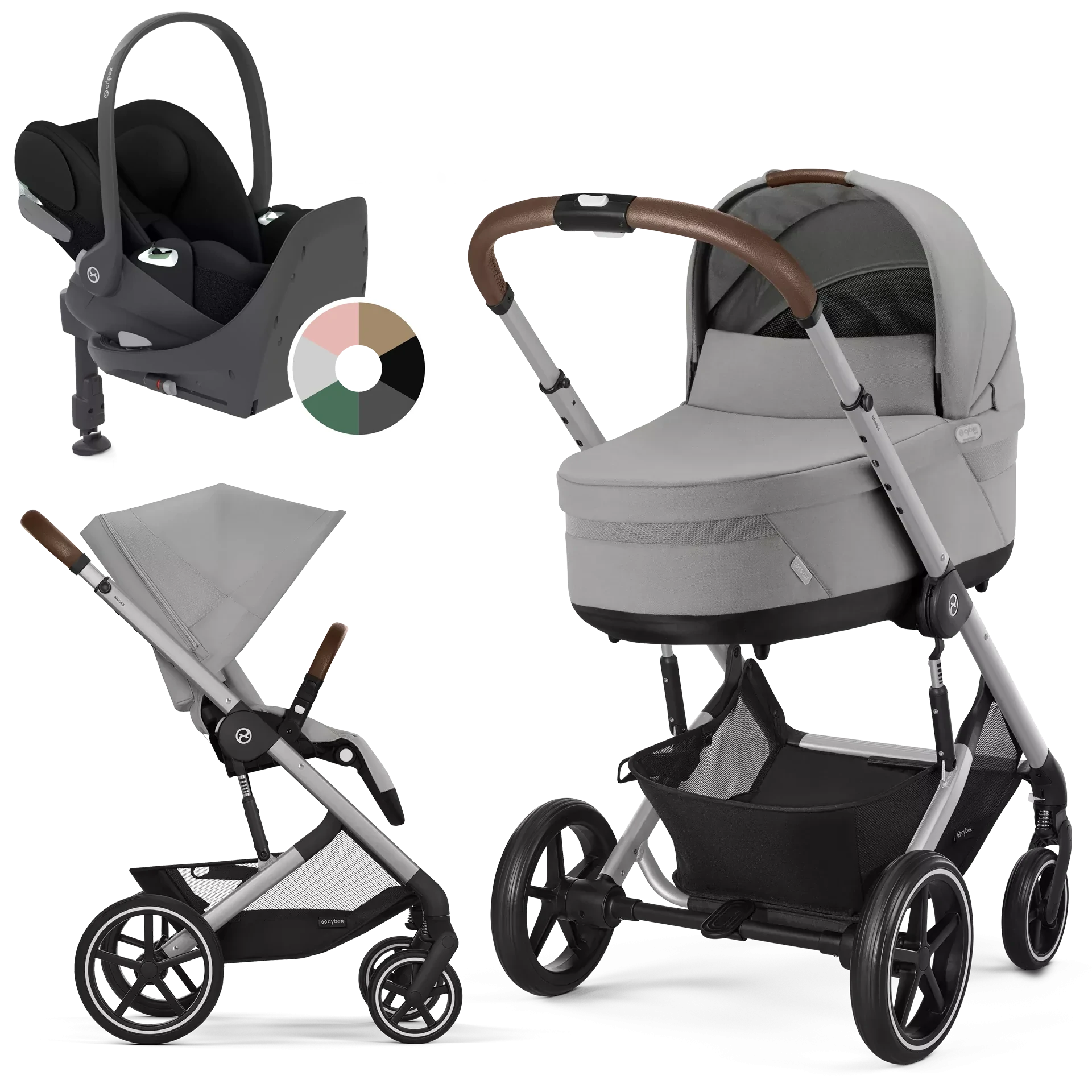 Cybex Balios S Lux + Cybex Cloud T i-Size + baza T - 4w1 | Stone Grey