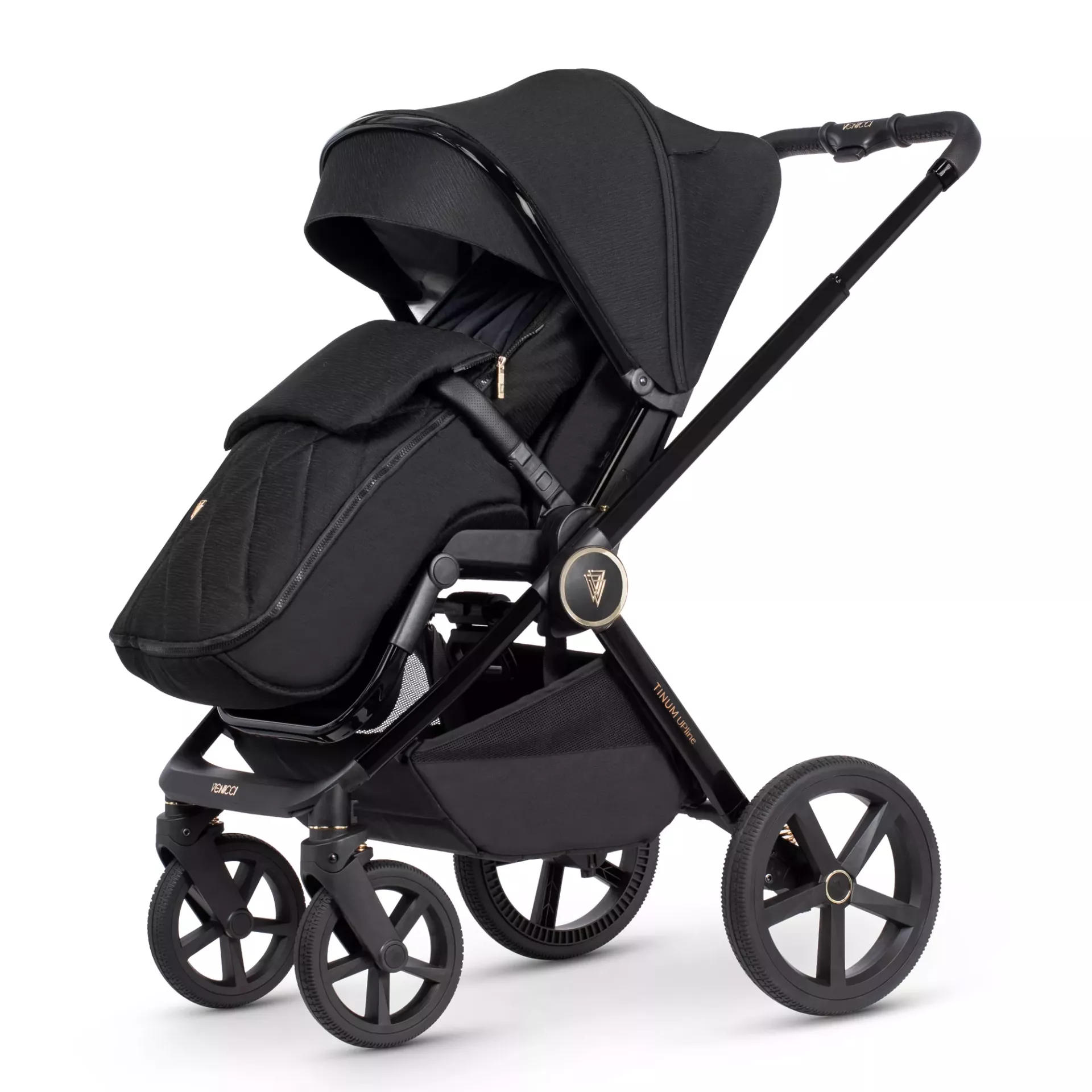 Venicci Tinum Upline +AKCESORIA - 2w1 | All Black