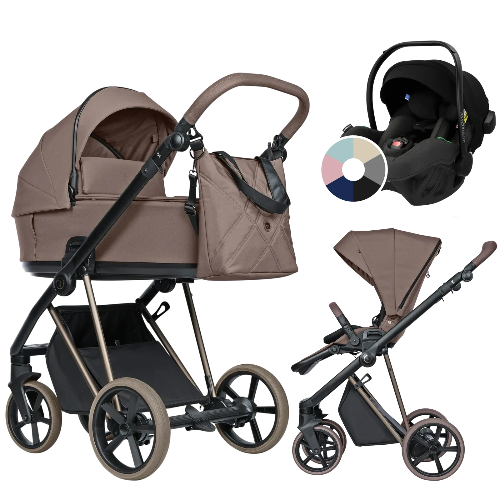 Roan Ivi 2.0 Vintage + Avionaut Pixel Pro 2.0 C +GRATIS - 3w1 | Mocha Mousse