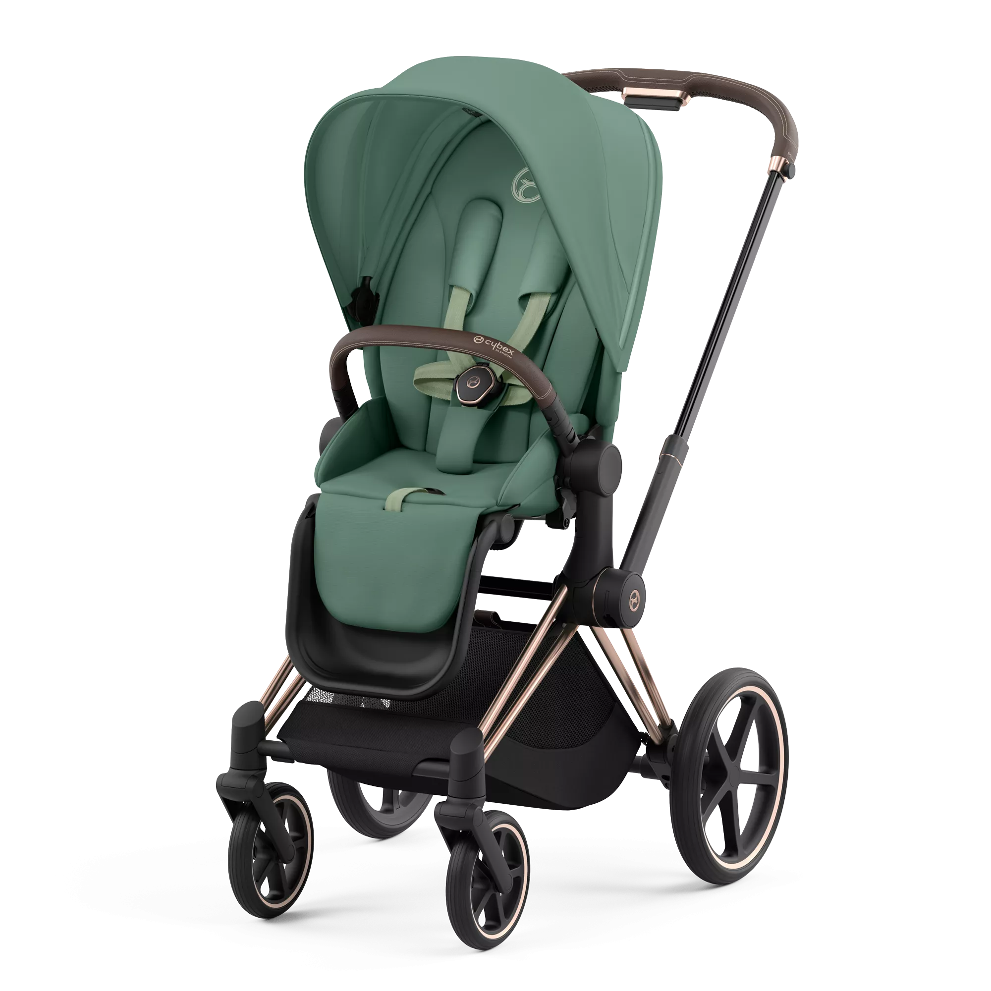 Cybex Priam 4.0 | Leaf Green (Rosegold Frame)