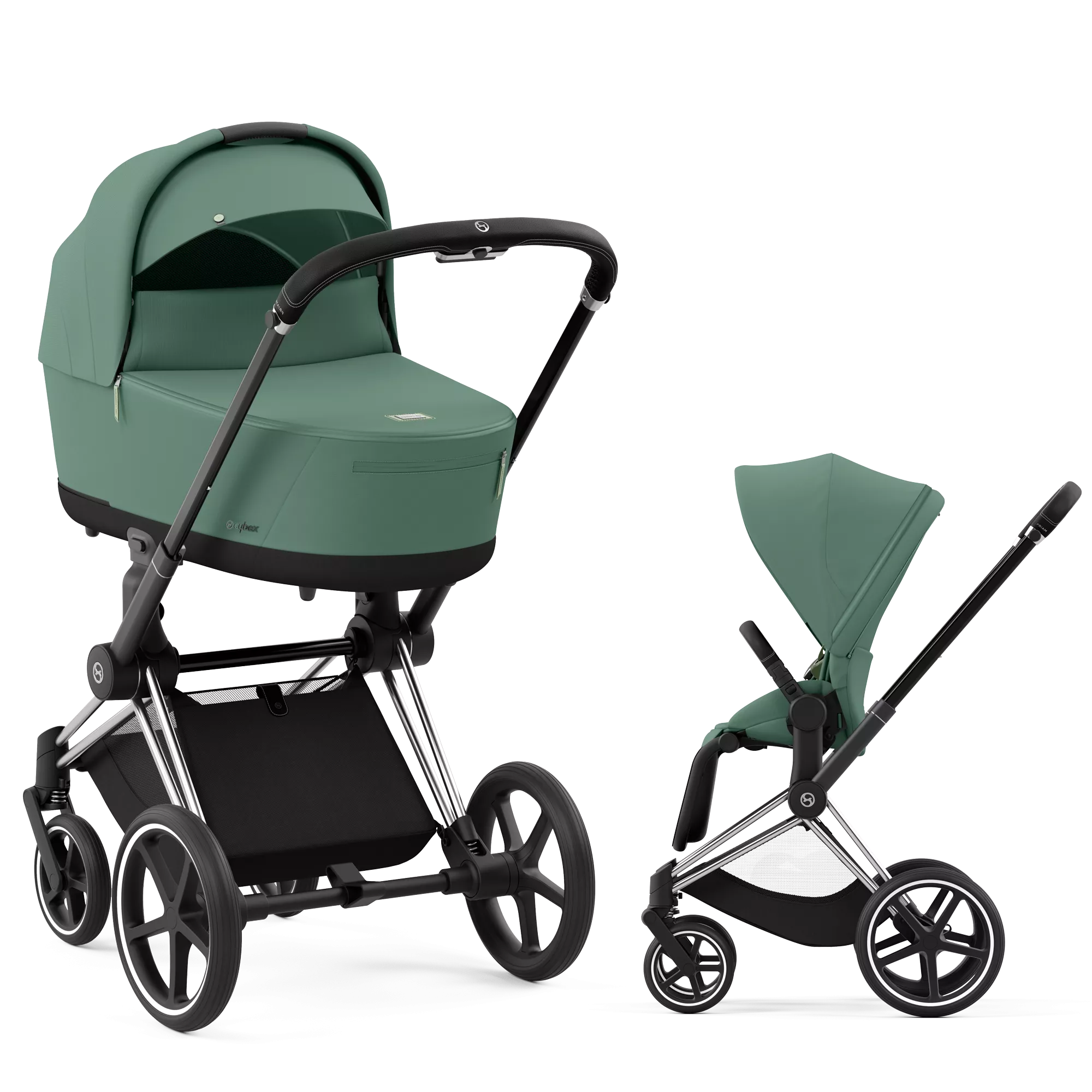 Cybex Priam 4.0 - 2w1 | Leaf Green (Chrome Black Frame)