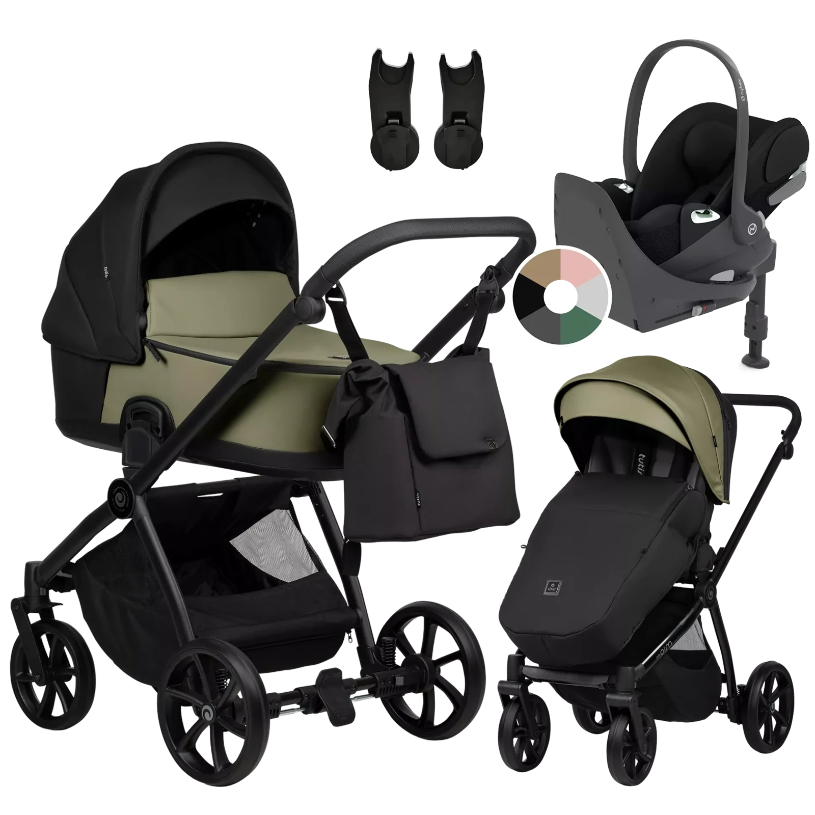 Tutis Mio 3 Plus + Cybex Cloud T + baza T + GRATIS - 4w1 | 025 Olive