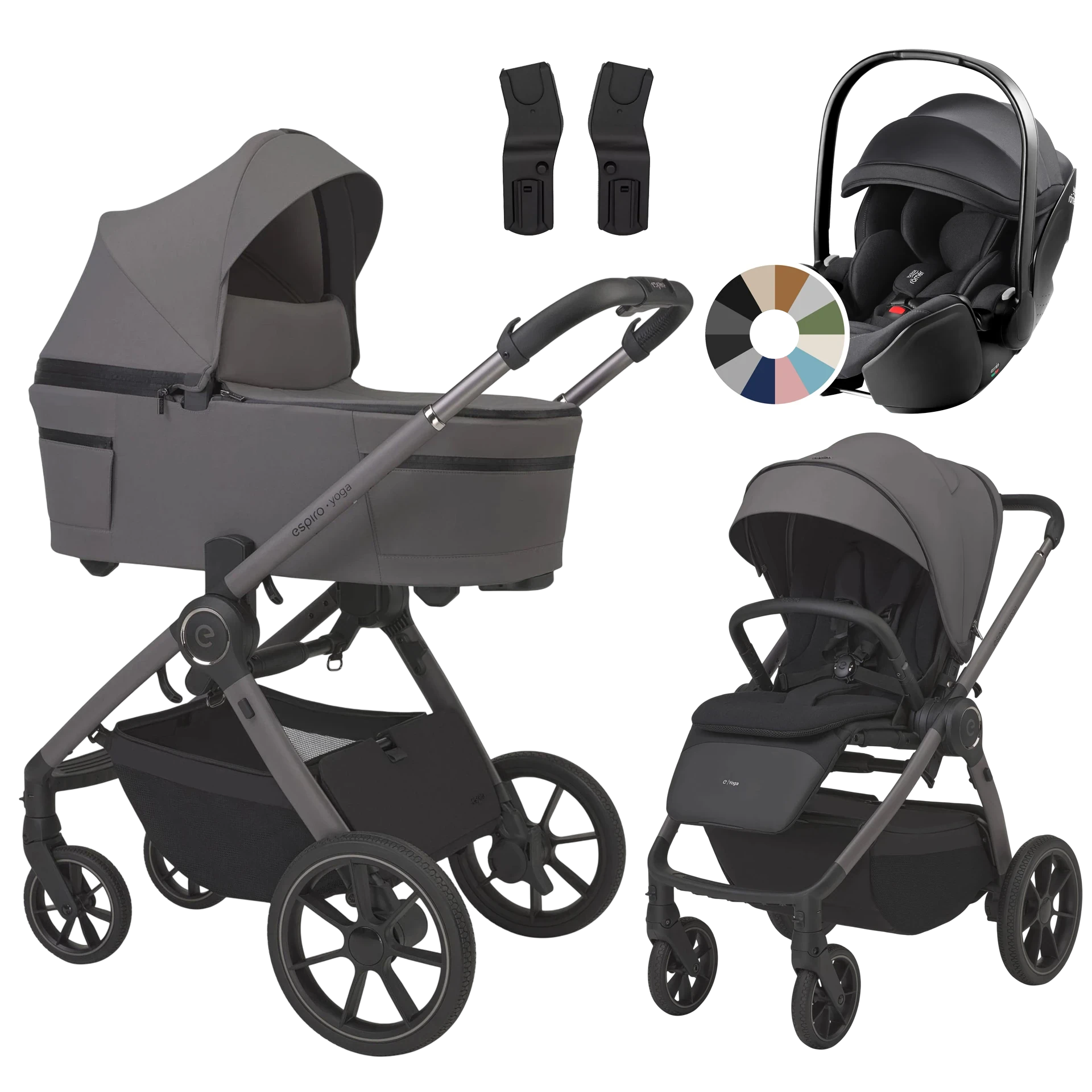 Espiro Yoga 2025 + Britax Römer Baby-Safe Pro +GRATIS - 3w1 | 217 Gray Zen