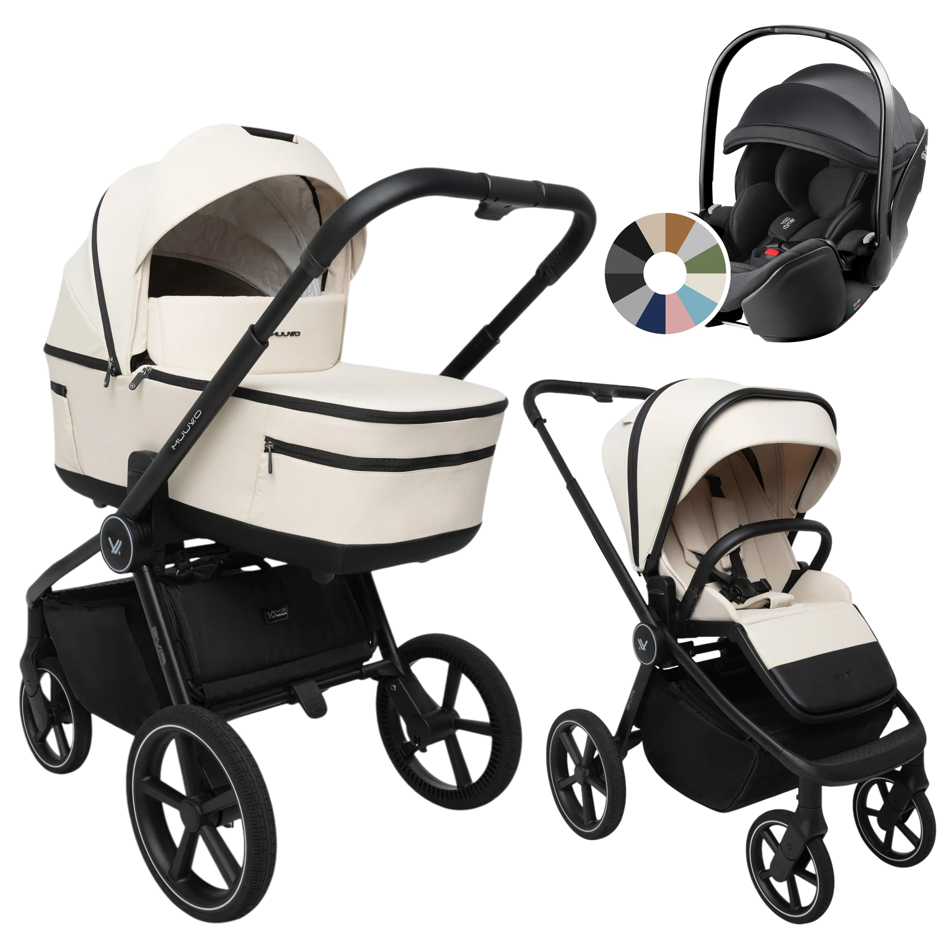 Muuvo Five + Britax Römer Baby-Safe Pro +GRATIS - 3w1 | Desert Sand