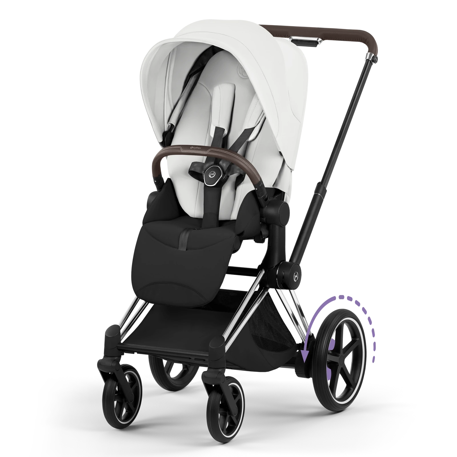 Cybex e-Priam 5.0 - wózek 2w1 | Off White - Chrome (Style)