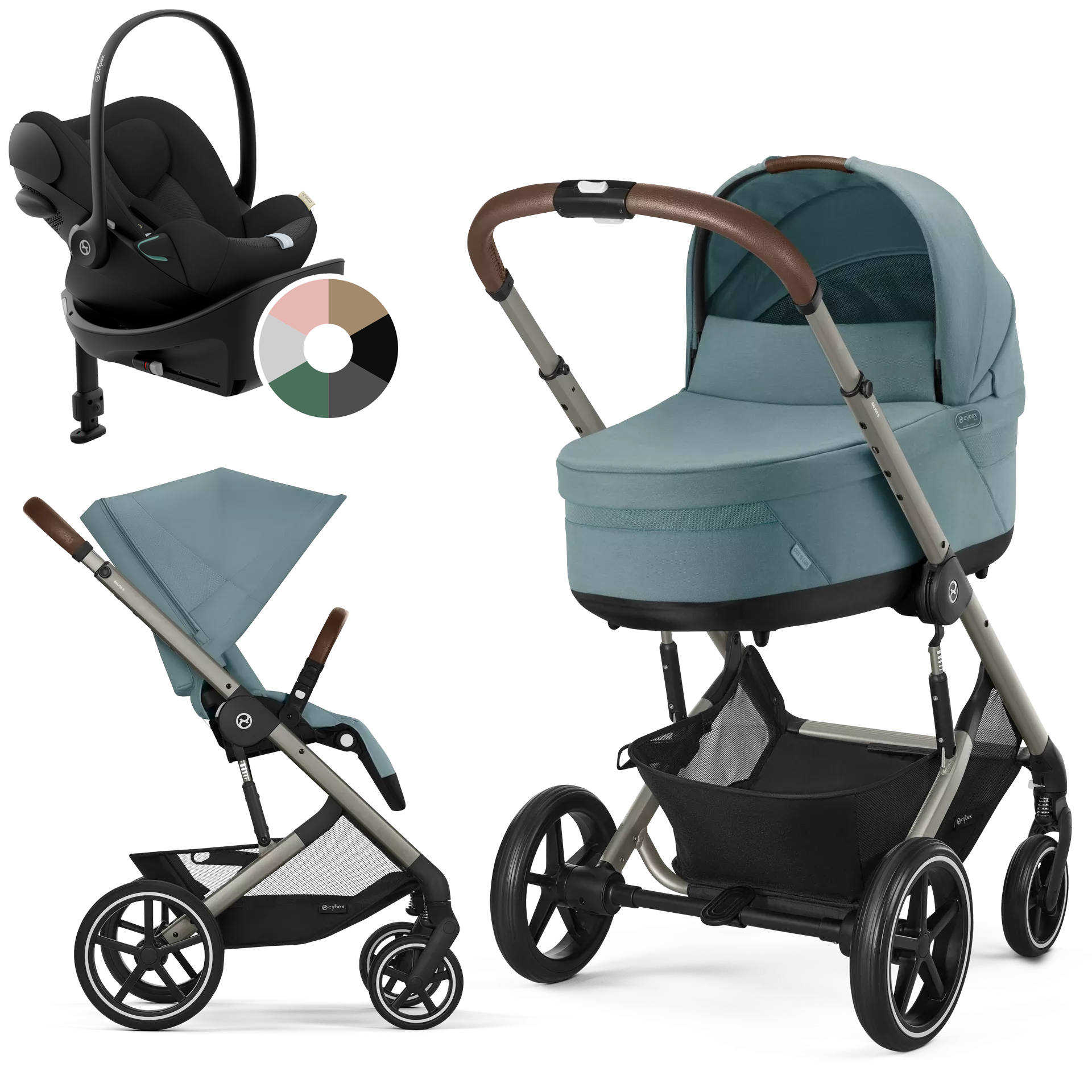 Cybex Balios S Lux + Cybex Cloud G + baza G - 4w1 | Stormy Blue