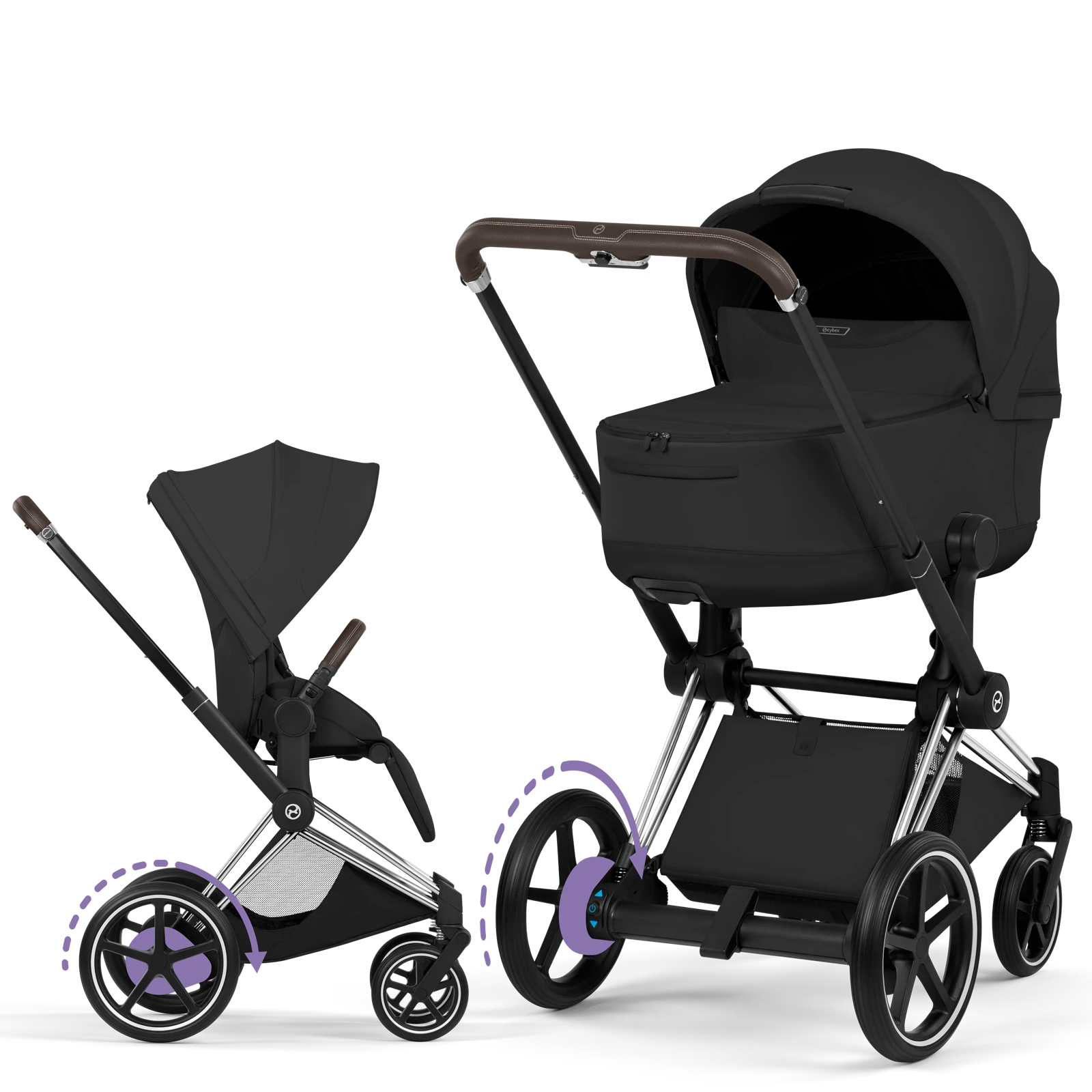 Cybex e-Priam 5.0 - wózek 2w1 | Sepia Black - Chrome (Style)