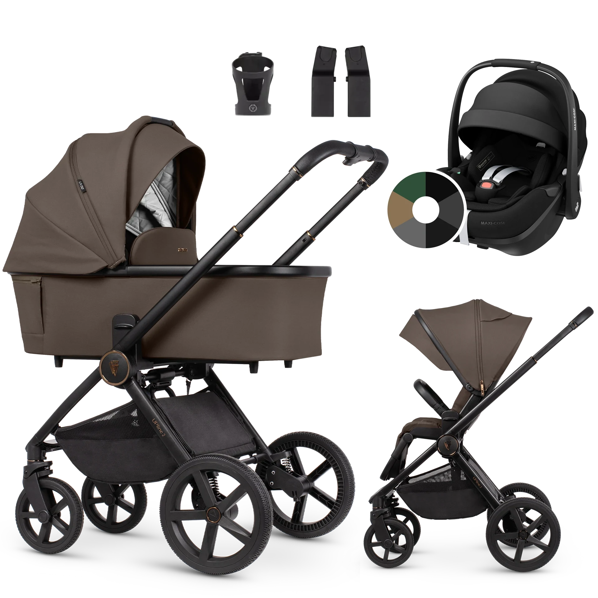 Venicci Upline 2 + Maxi-Cosi Pebble 360 Pro2 +AKCESORIA - 3w1 | Brownie Venicci Upline 2 + Maxi-Cosi Pebble 360 Pro2 +AKCESORIA - 3w1 | Brownie