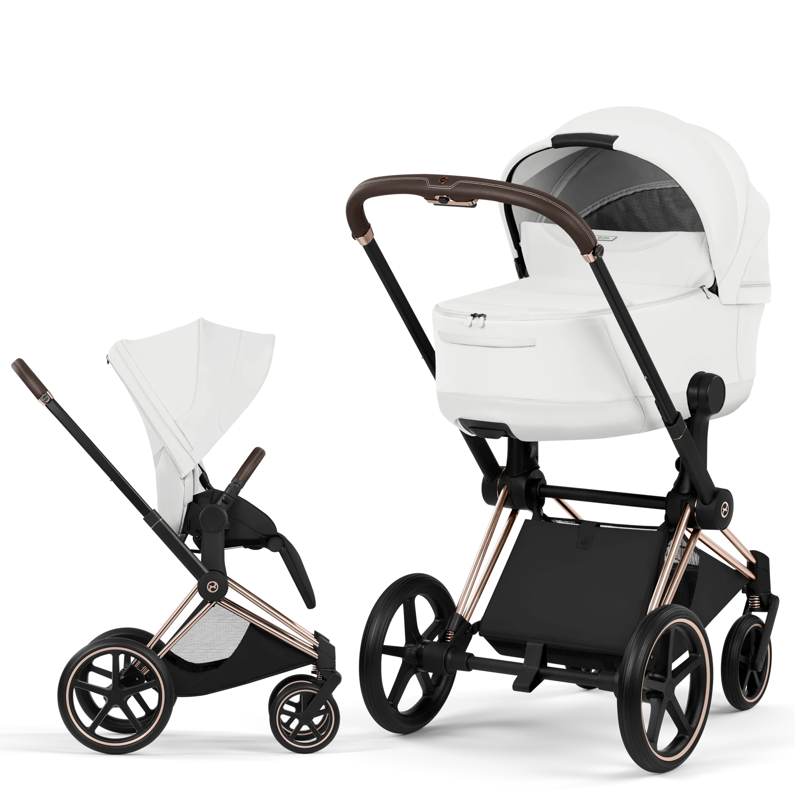 Cybex Priam 5.0 - wózek 2w1 | Off White - Rosegold (Style)