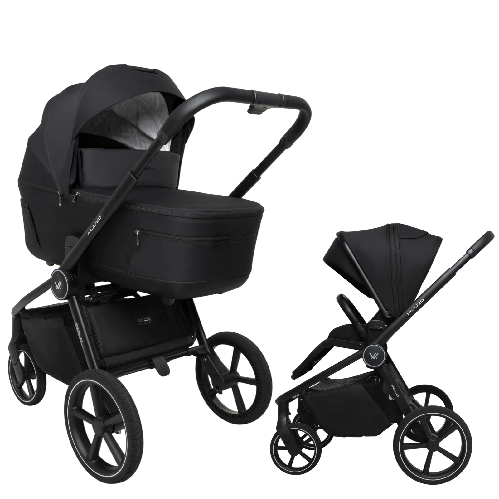 Muuvo Fold + GRATIS - wózek 2w1 | Classic Black