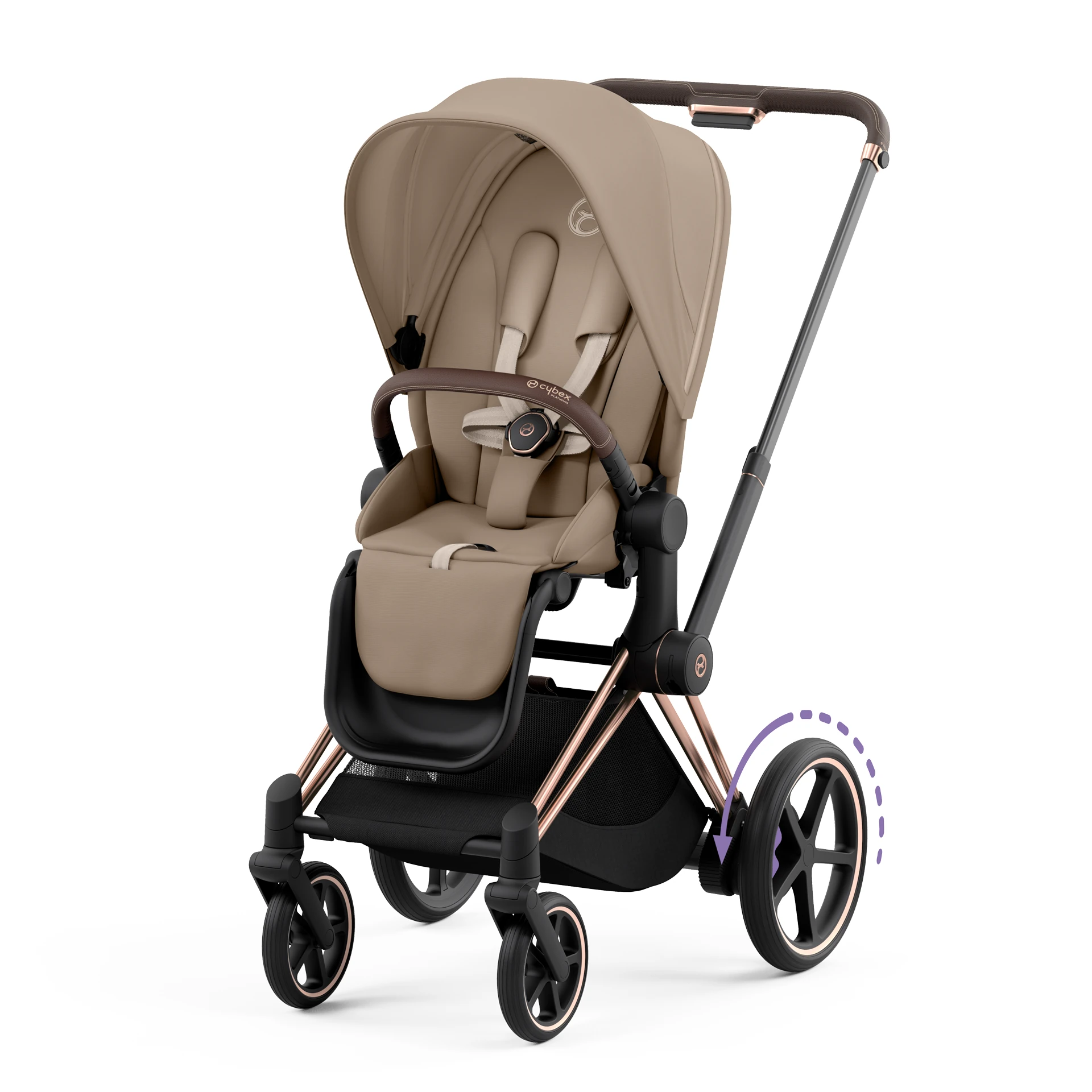 Cybex e-Priam 4.0 - 2w1 | Cozy Beige (Rosegold Frame) Cybex e-Priam 4.0 - 2w1 | Cozy Beige (Rosegold Frame)