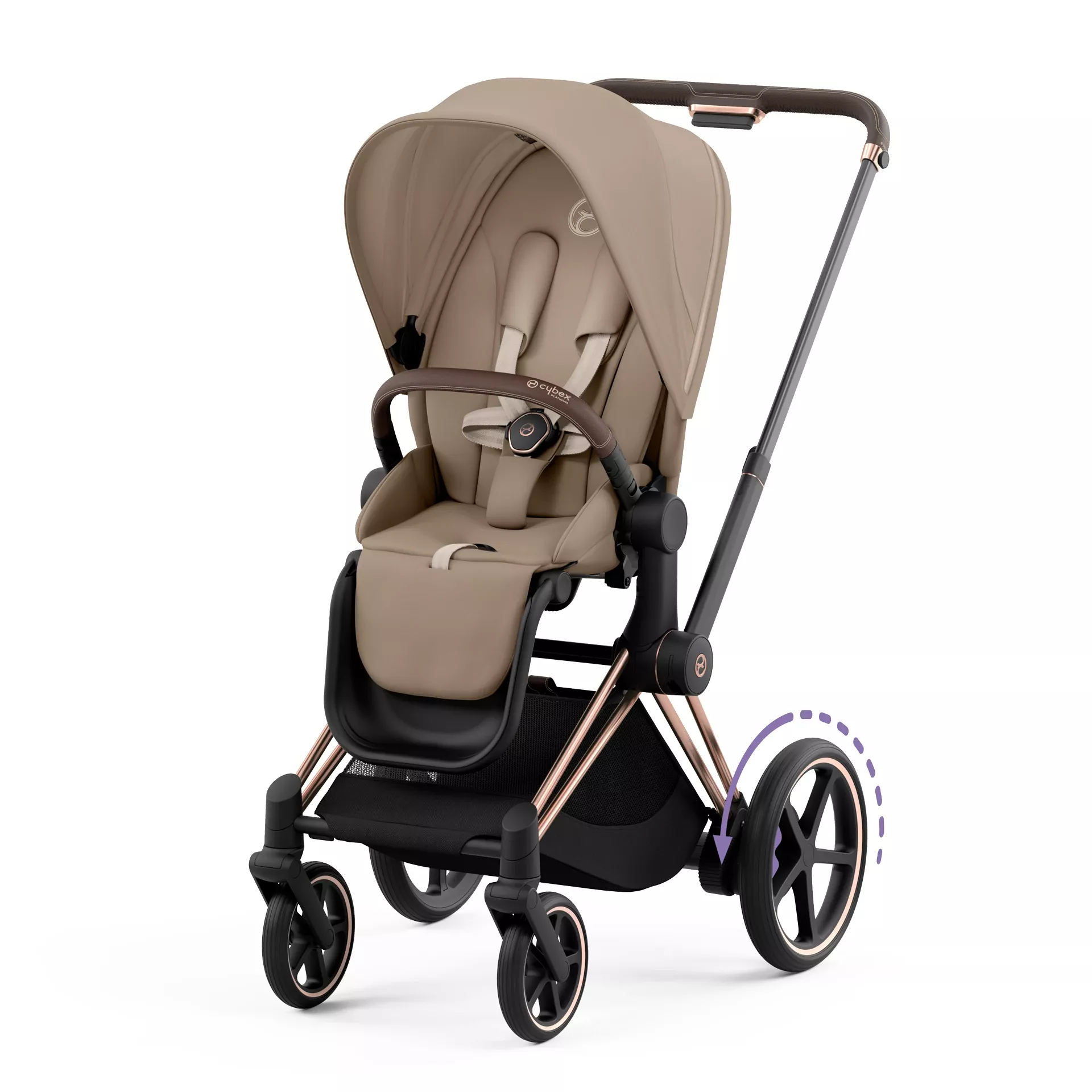 Cybex e-Priam 4.0 - 2w1 | Cozy Beige (Rosegold Frame) Cybex e-Priam 4.0 - 2w1 | Cozy Beige (Rosegold Frame)