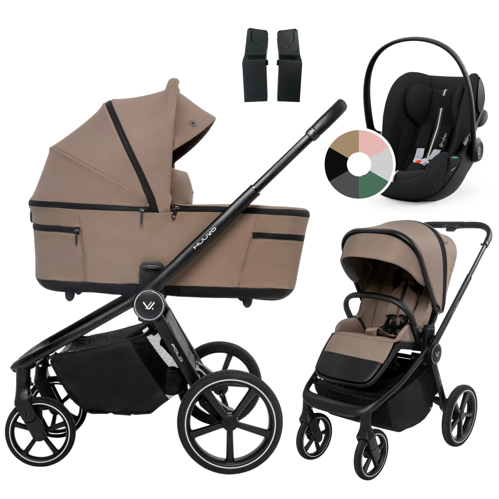 Muuvo Fold + Cybex Cloud G3 i-Size + GRATIS - 3w1 | Mokka