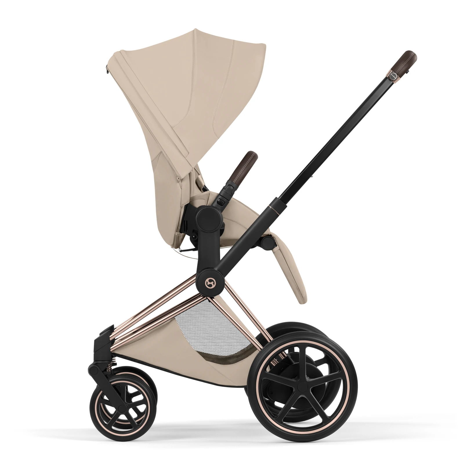 Cybex e-Priam 5.0 - wózek 2w1 | Cozy Beige - Rosegold (Style)