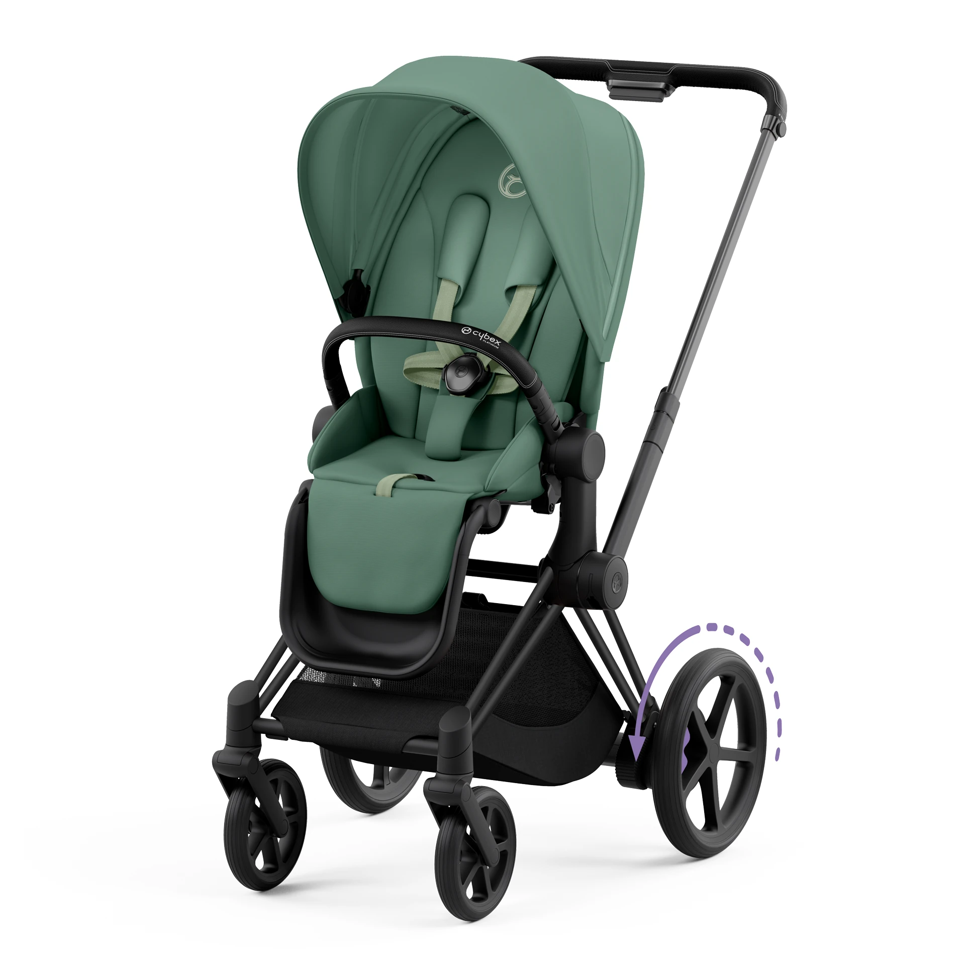 Cybex e-Priam 4.0 - 2w1 | Leaf Green (Matt Black Frame) Cybex e-Priam 4.0 - 2w1 | Leaf Green (Matt Black Frame)