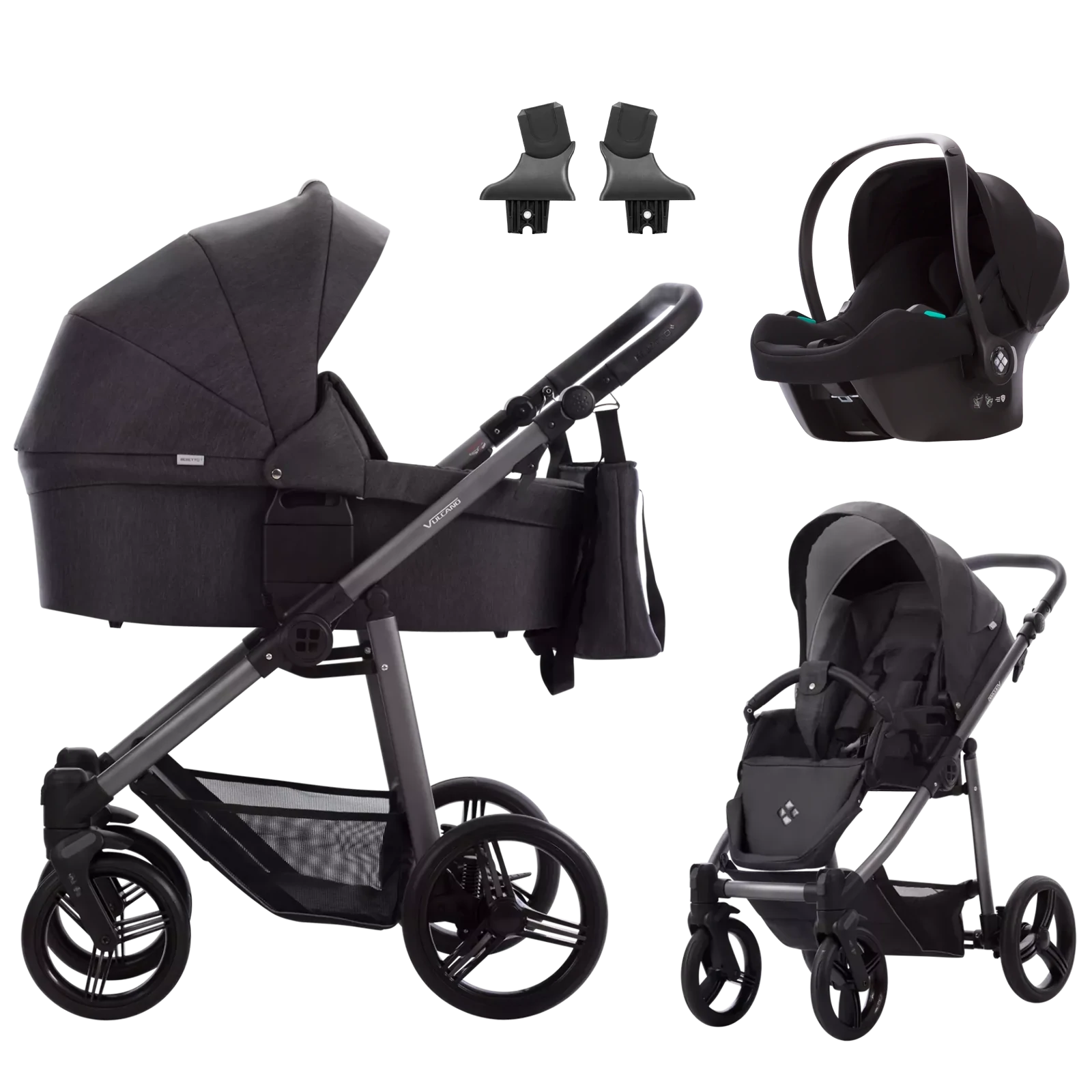 Bebetto Vulcano + Bebetto Cosmo 2.0 +GRATIS - 3w1 | 04 (Graphite Frame)