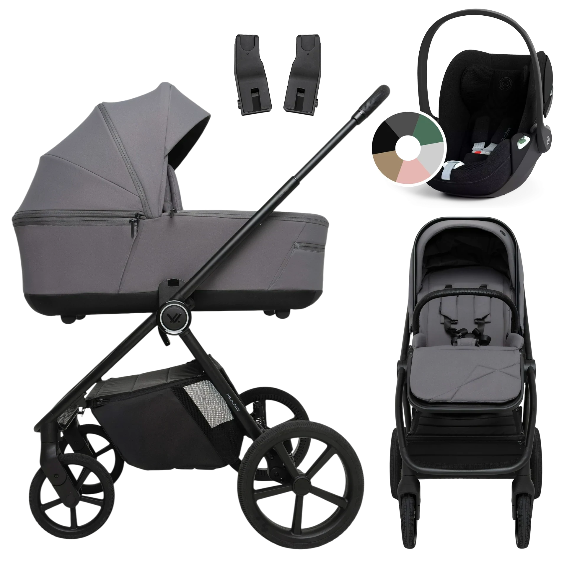 Muuvo One + Cybex Cloud T i-Size +GRATIS - 3w1 | Gris