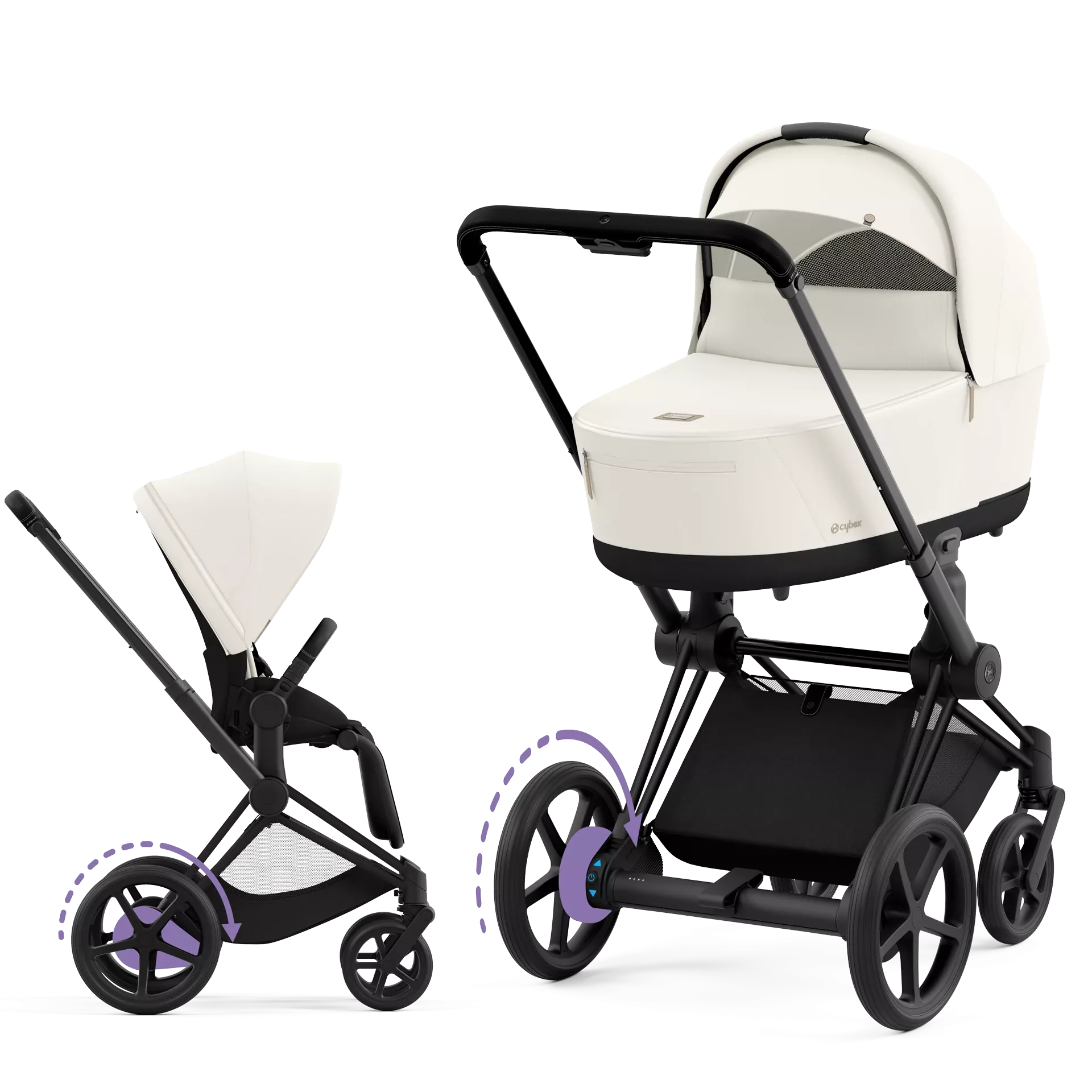 Cybex e-Priam 4.0 - 2w1 | Off White (Matt Black Frame)
