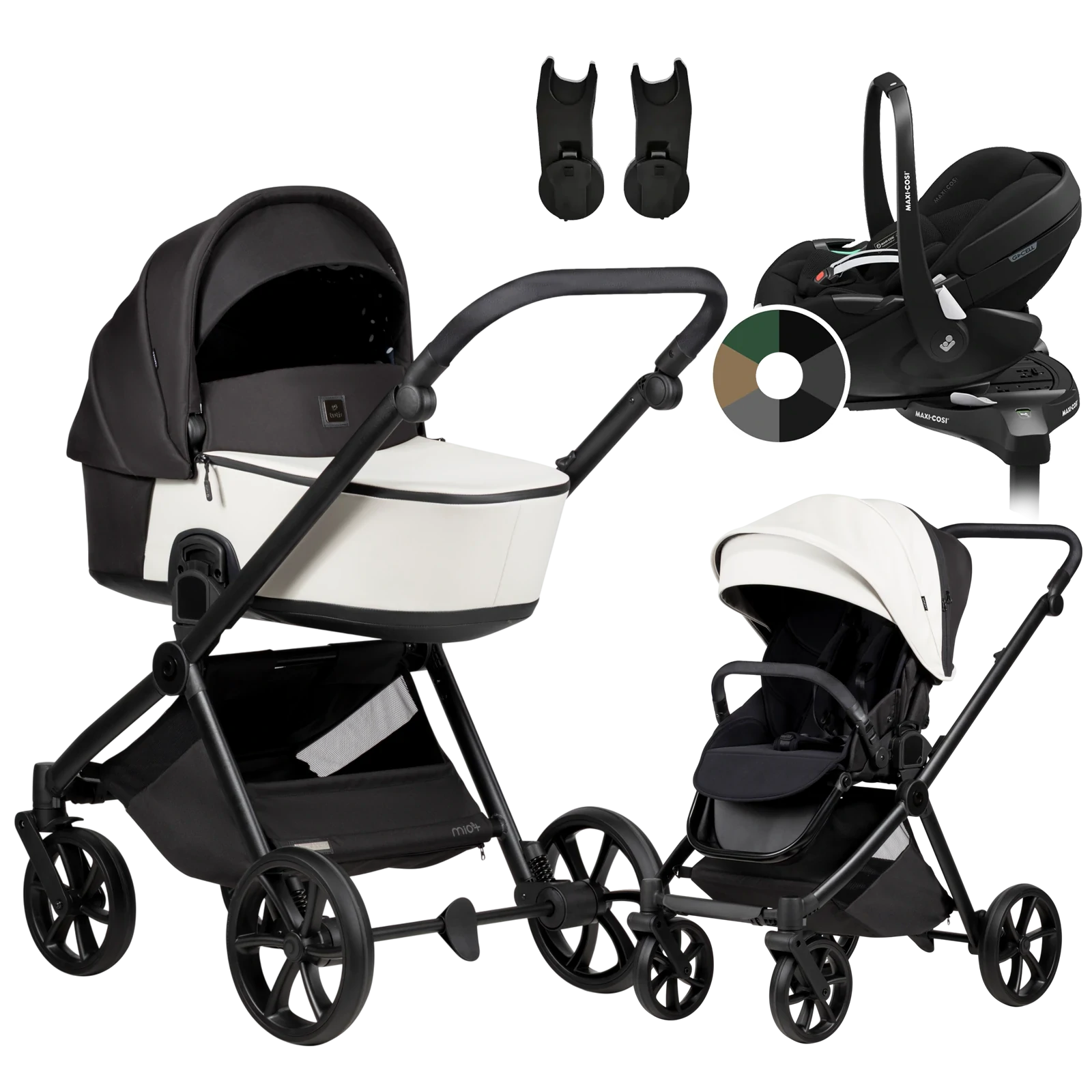 Tutis Mio 3 Plus + Maxi-Cosi Pebble 360 Pro2 + baza + GRATIS - 4w1 | 200 Silver Grey