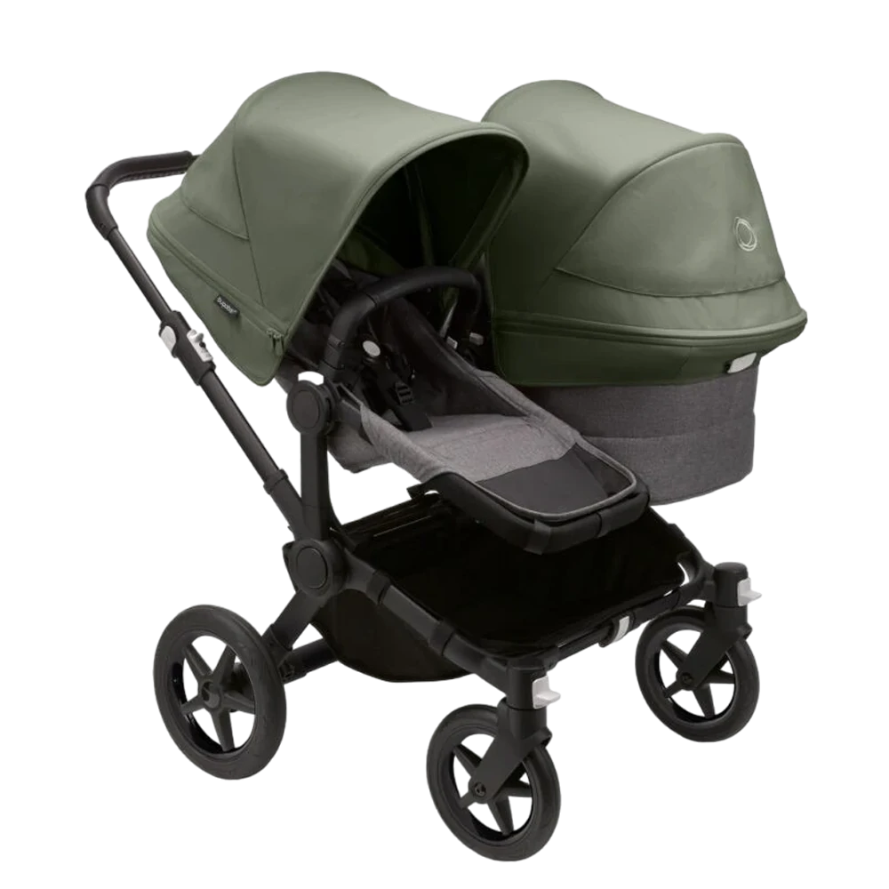 Bugaboo Donkey 5 Duo | Black-Grey Melange-Forest Green