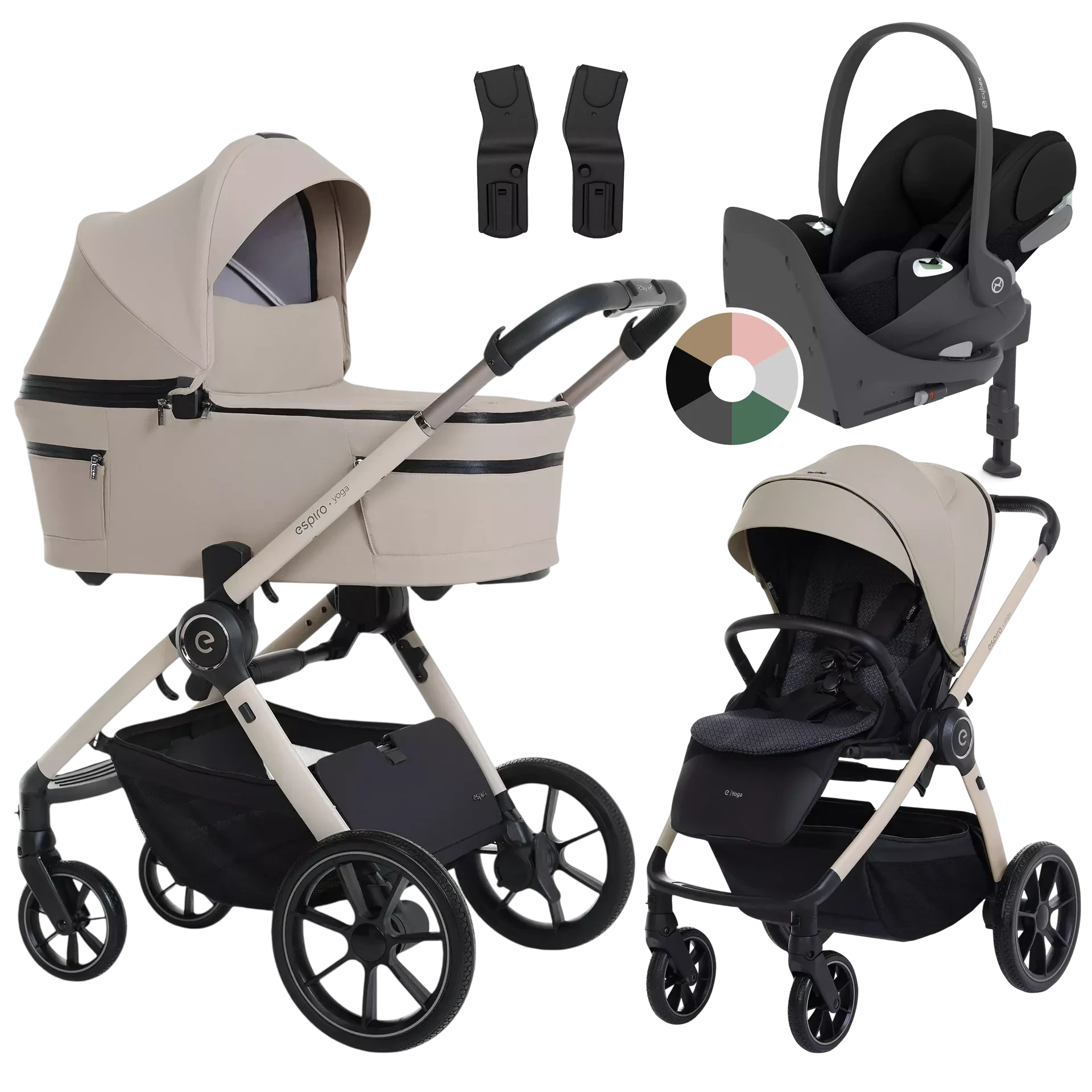 Espiro Yoga 2025 + Cybex Cloud T i-Size + baza T +GRATIS - 4w1 | 119 Assana Lotos