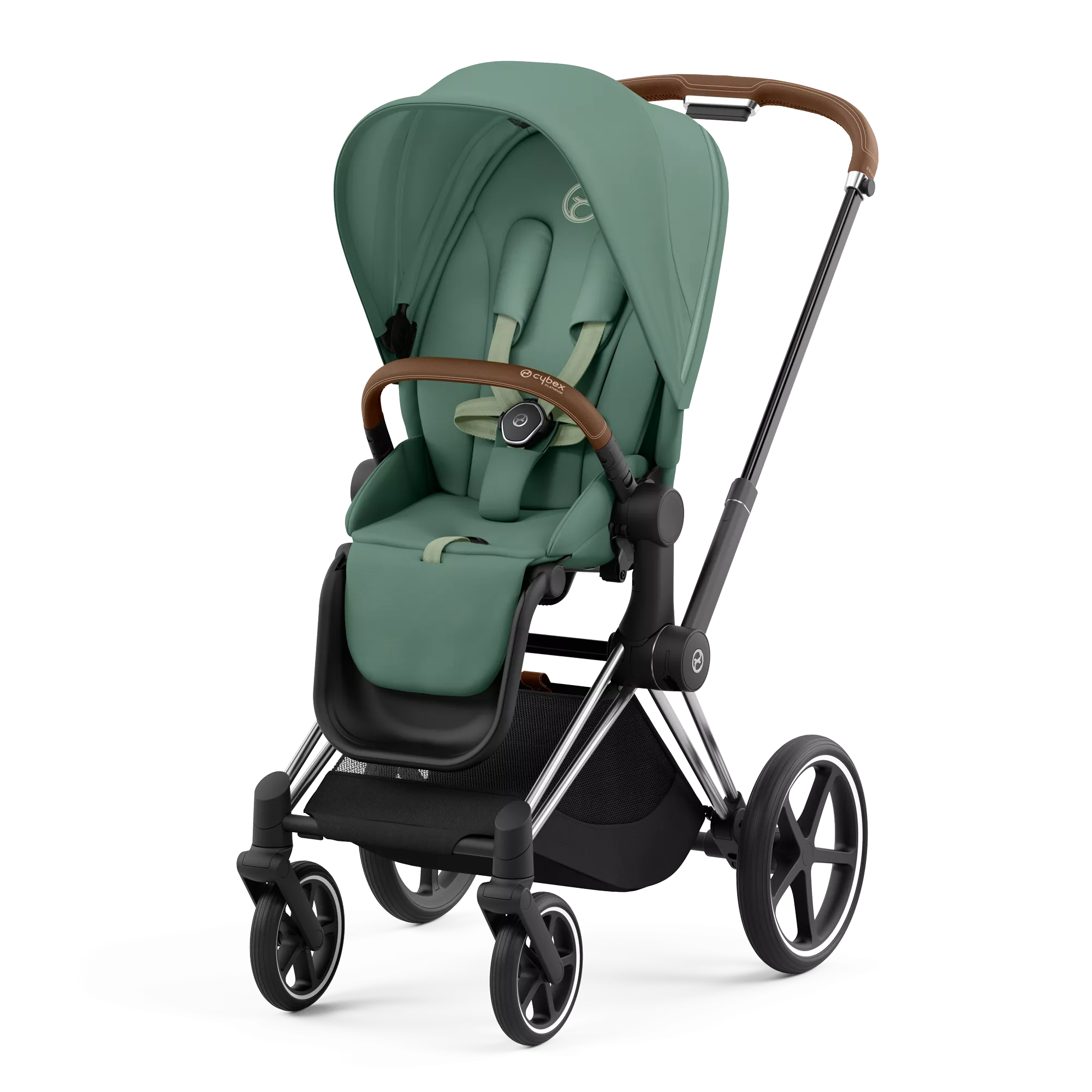 Cybex Priam 4.0 | Leaf Green (Chrome Brown Frame)