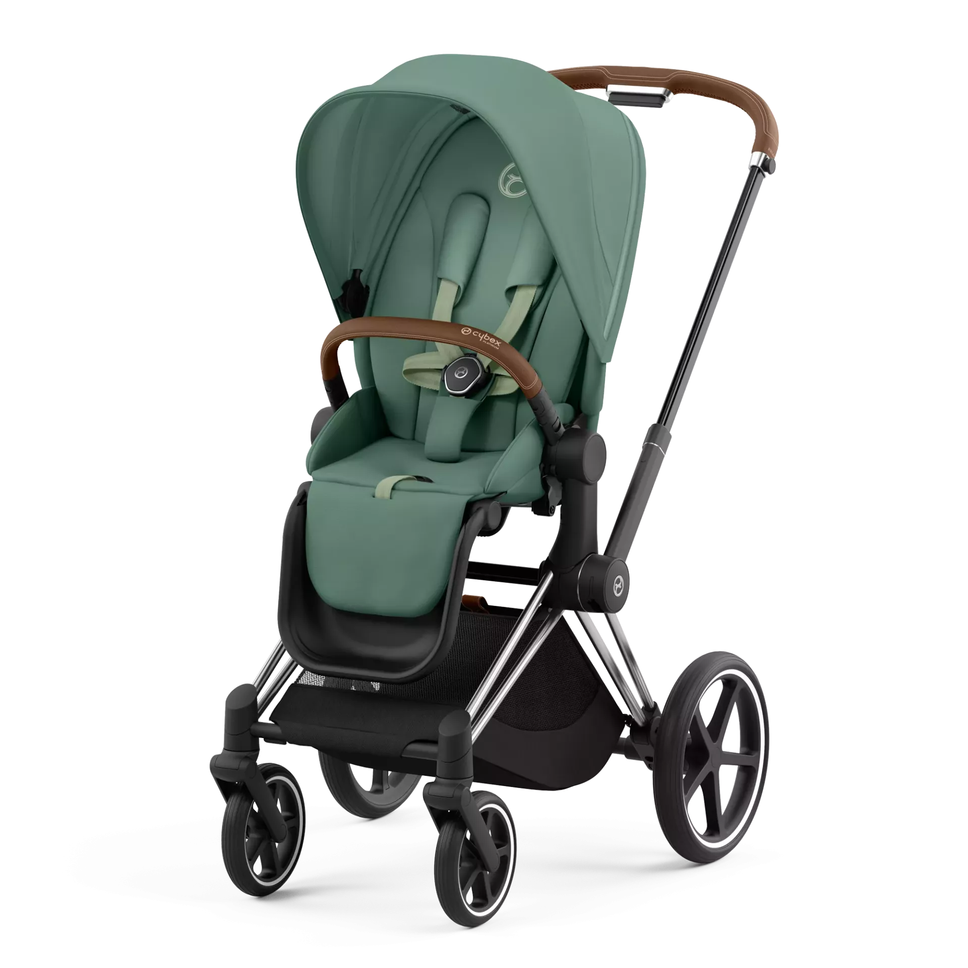 Cybex Priam 4.0 | Leaf Green (Chrome Brown Frame)