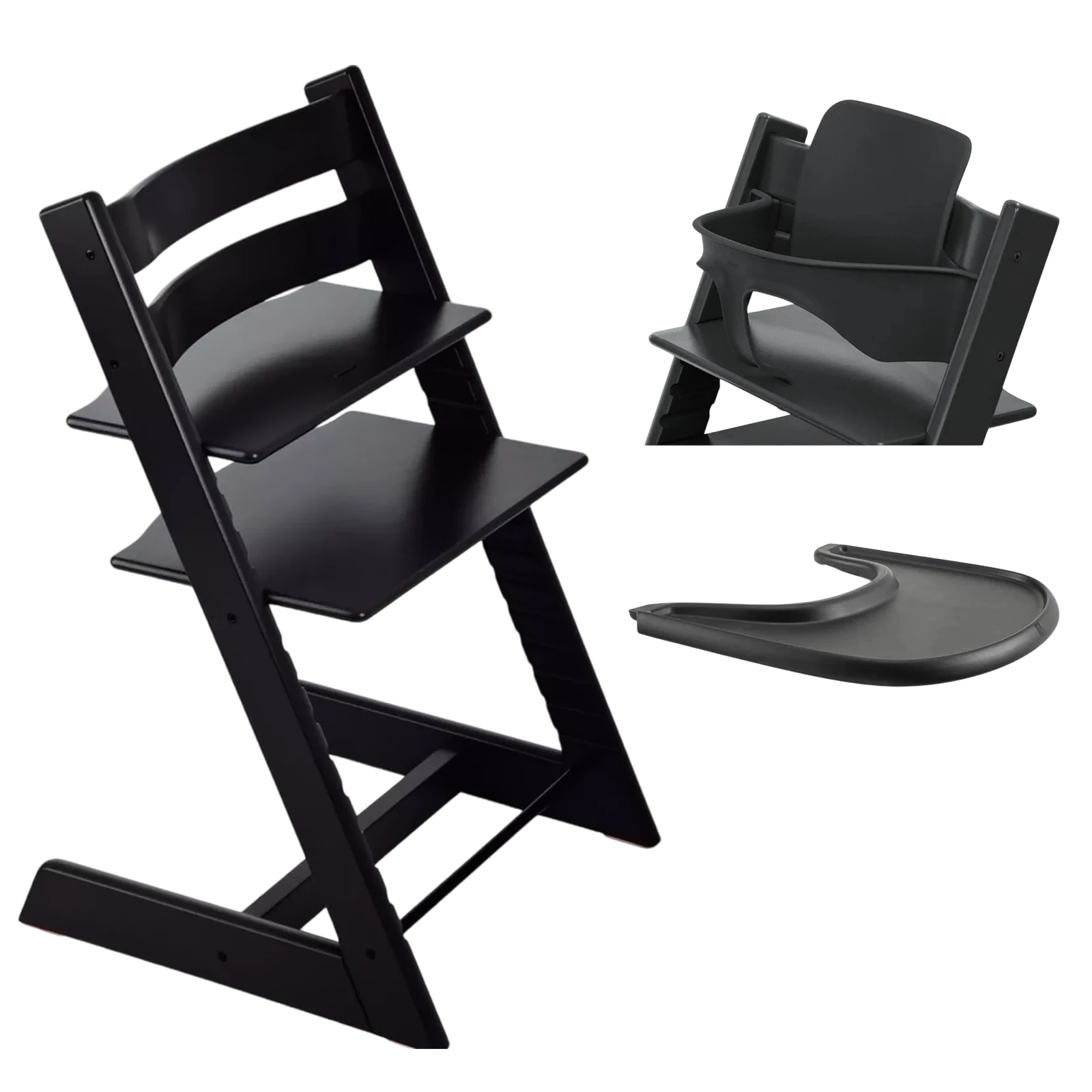 Stokke Tripp Trapp - zestaw z tacką i Baby Set | Black