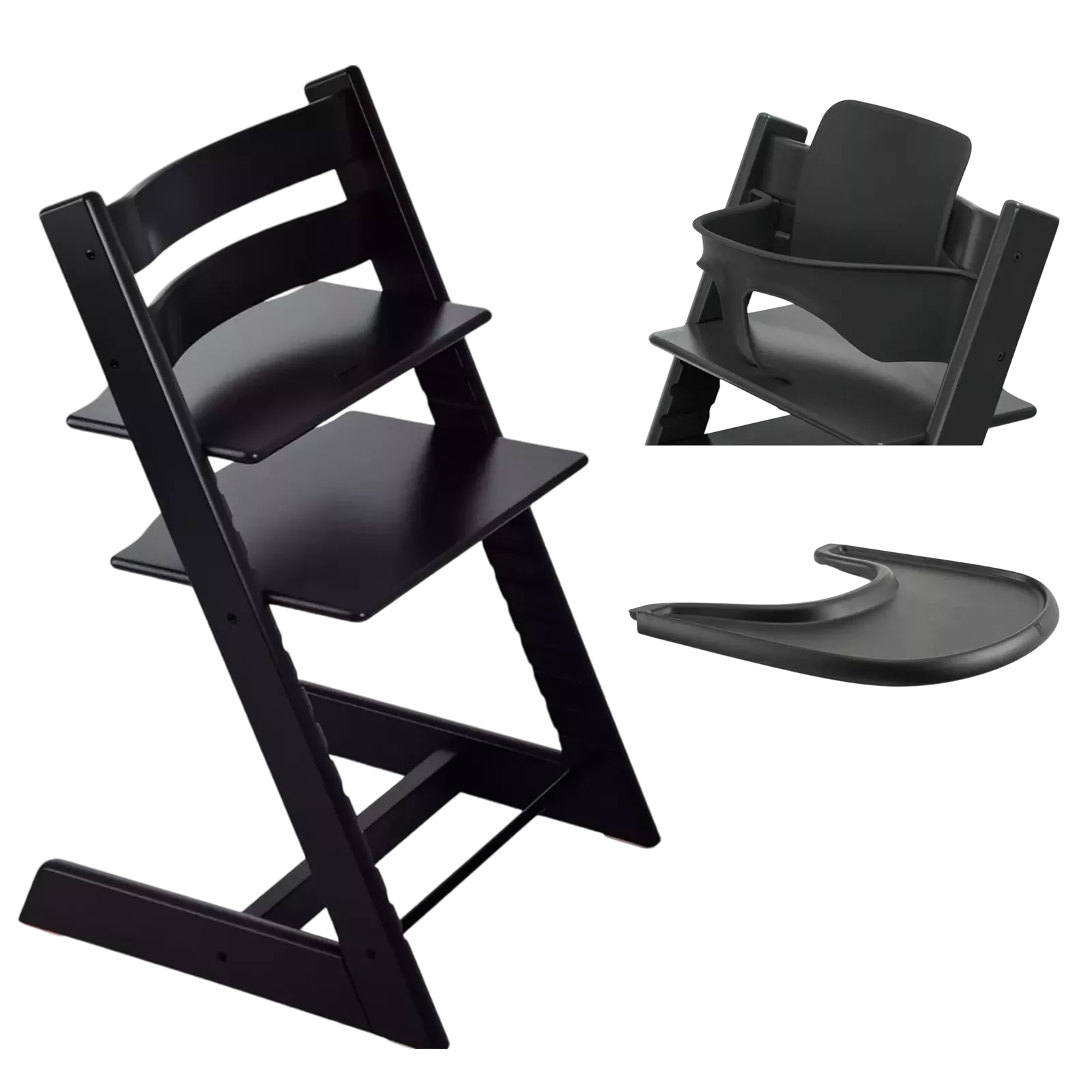 Stokke Tripp Trapp - zestaw z tacką i Baby Set | Black