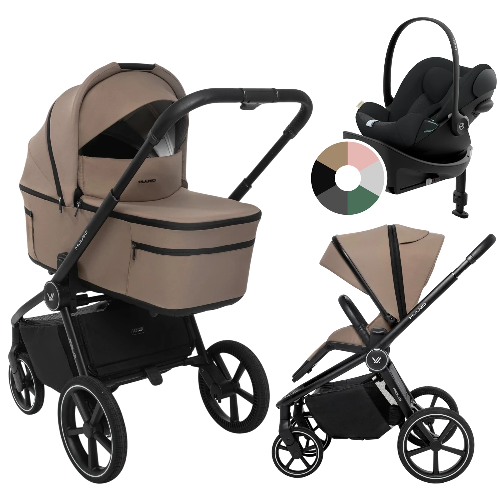 Muuvo Fold + Cybex Cloud G3 + baza G3 + GRATIS - 4w1 | Mokka