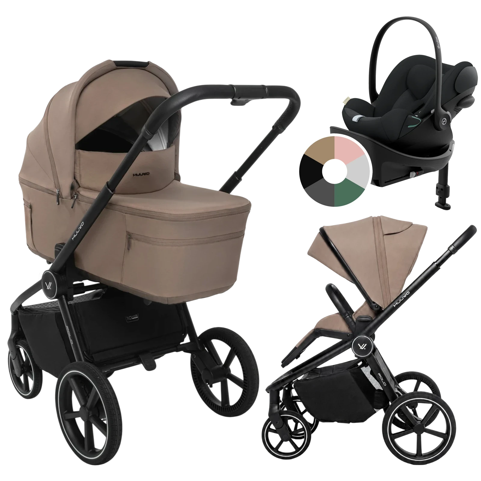 Muuvo Fold + Cybex Cloud G3 + baza G3 + GRATIS - 4w1 | Mokka
