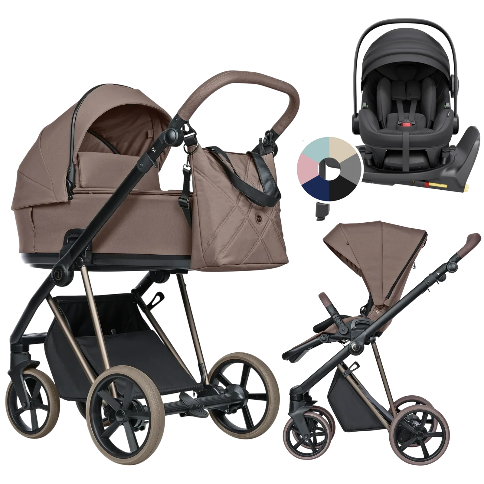 Roan Ivi 2.0 Vintage + Avionaut Pixel 3 + baza IQ Orbit + GRATIS - 4w1 | Mocha Mousse
