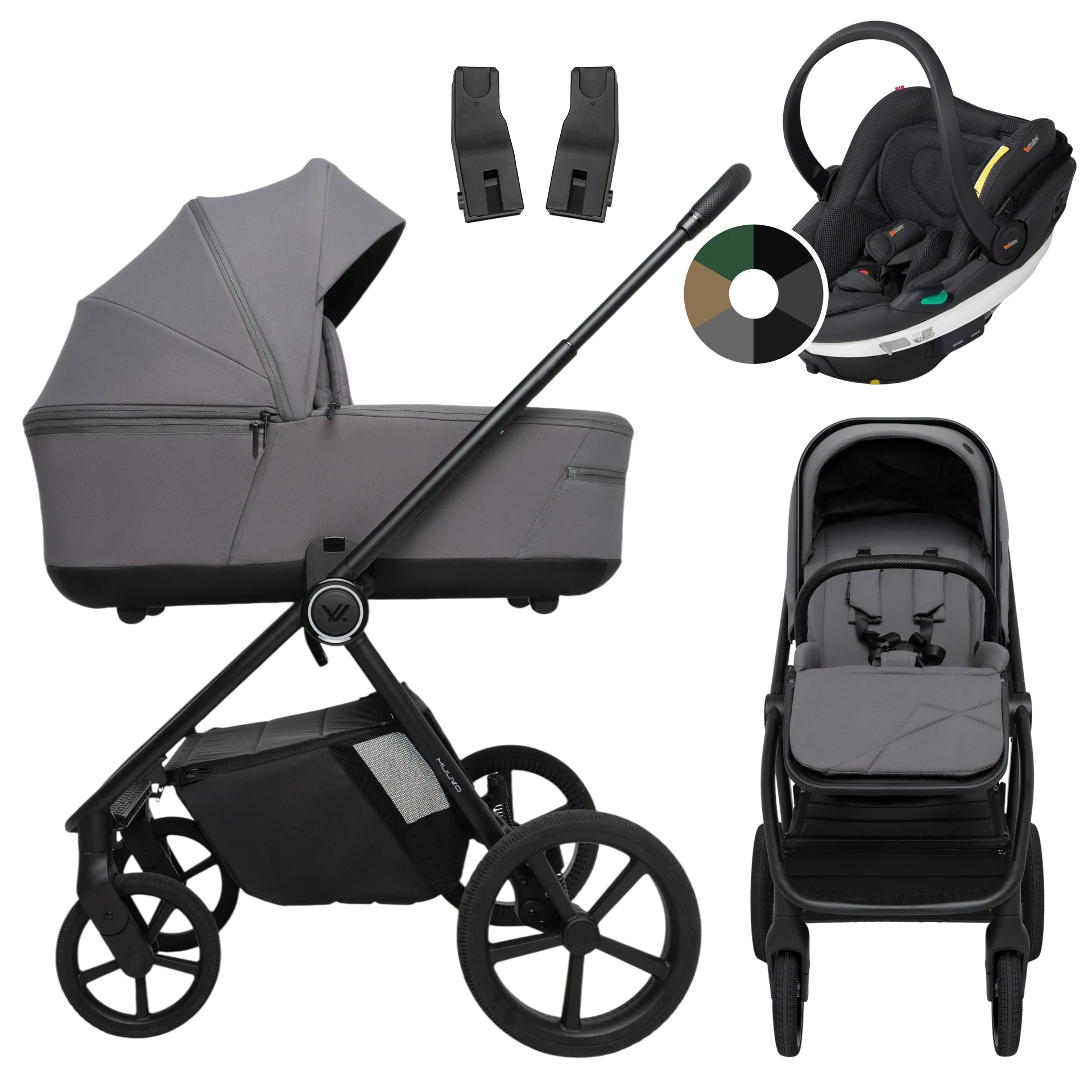 Muuvo One + BeSafe Go Beyond +GRATIS - 3w1 | Gris