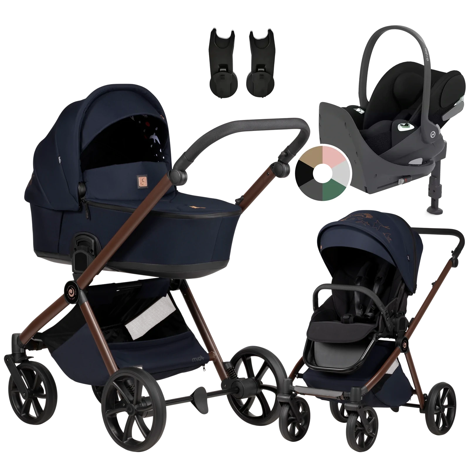 Tutis Mio 3 Plus + Cybex Cloud T + baza T + GRATIS - 4w1 | 015 Midnight Swallow
