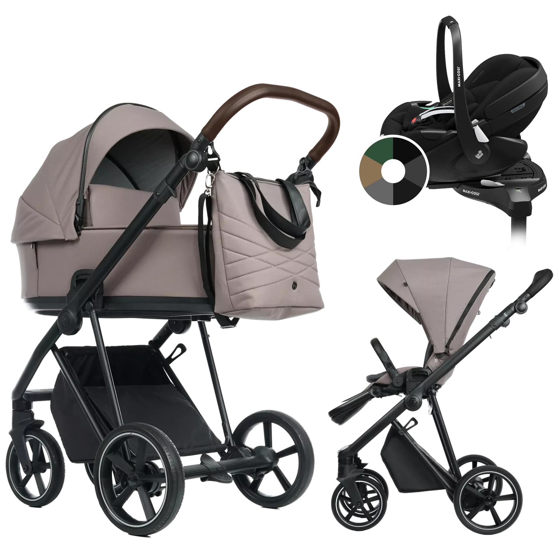 Roan Ivi 2.0 + Maxi-Cosi Pebble 360 Pro2 + baza +GRATIS - 4w1 | Cocoa