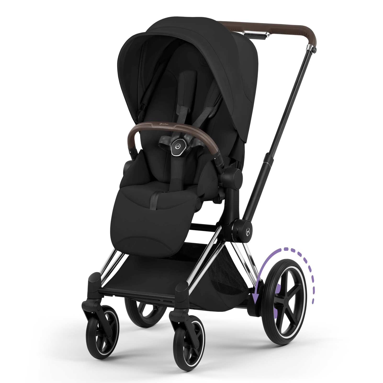 Cybex e-Priam 5.0 - wózek 2w1 | Sepia Black - Chrome (Style)