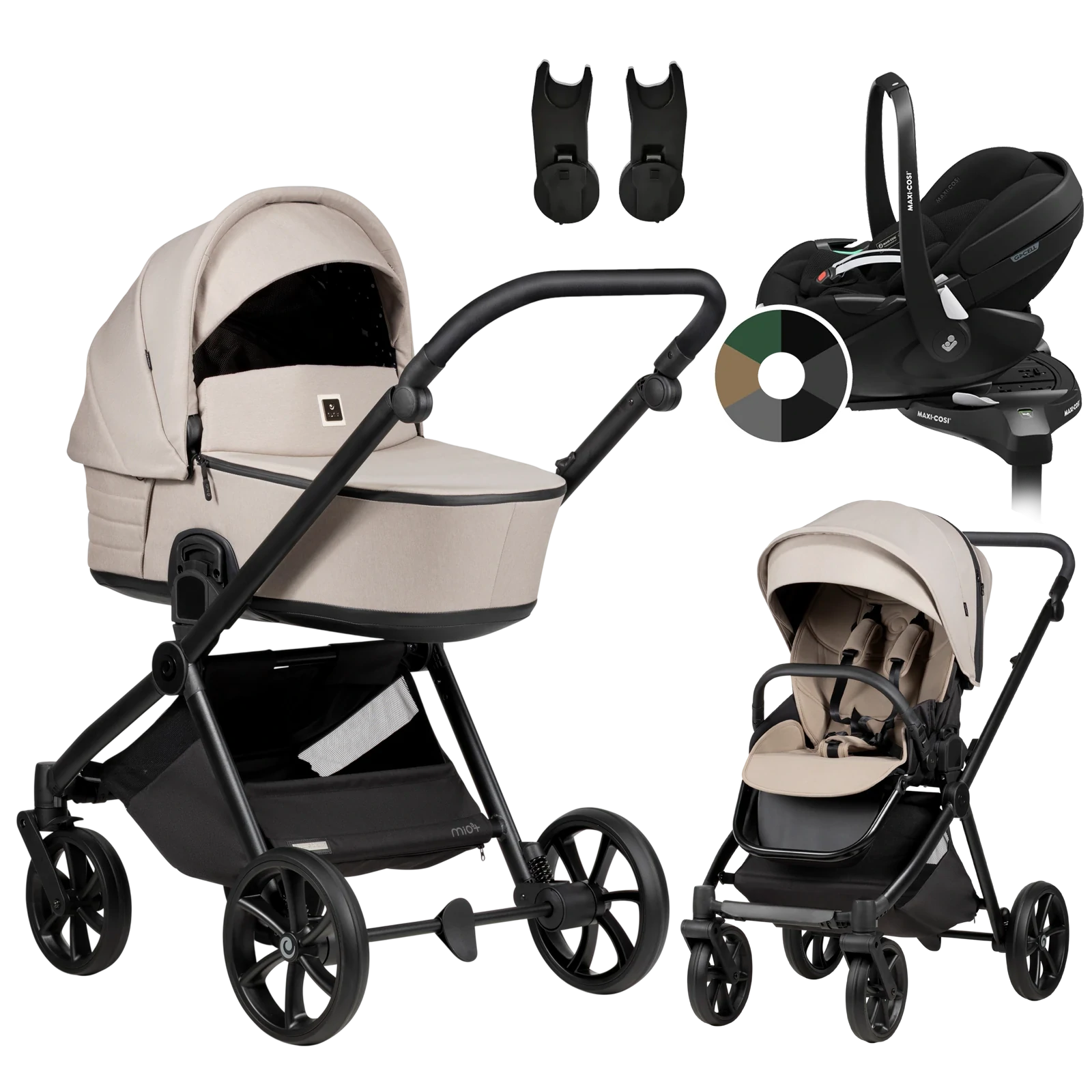Tutis Mio 3 Plus + Maxi-Cosi Pebble 360 Pro2 + baza + GRATIS - 4w1 | 611 Moon Rock