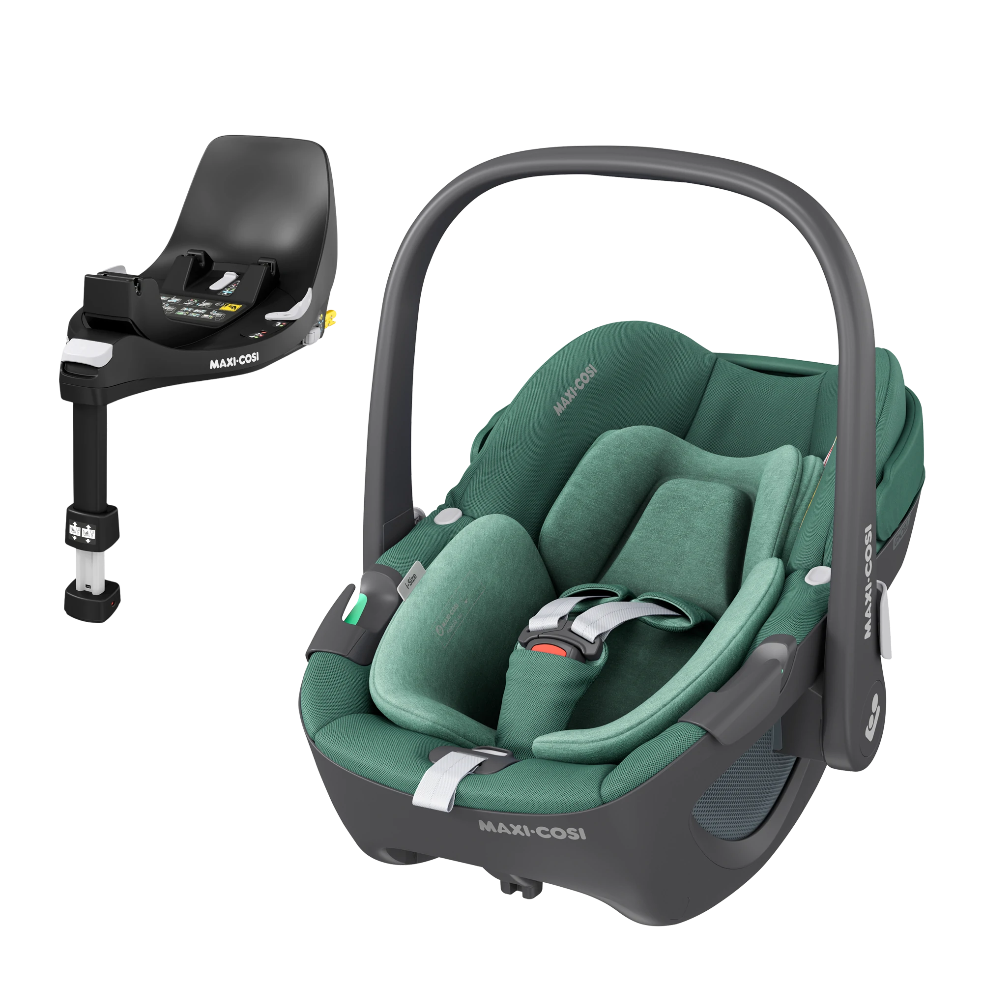 Maxi-Cosi Pebble 360 + baza FamilyFix 360 | Essential Green Maxi-Cosi Pebble 360 + baza FamilyFix 360 | Essential Green