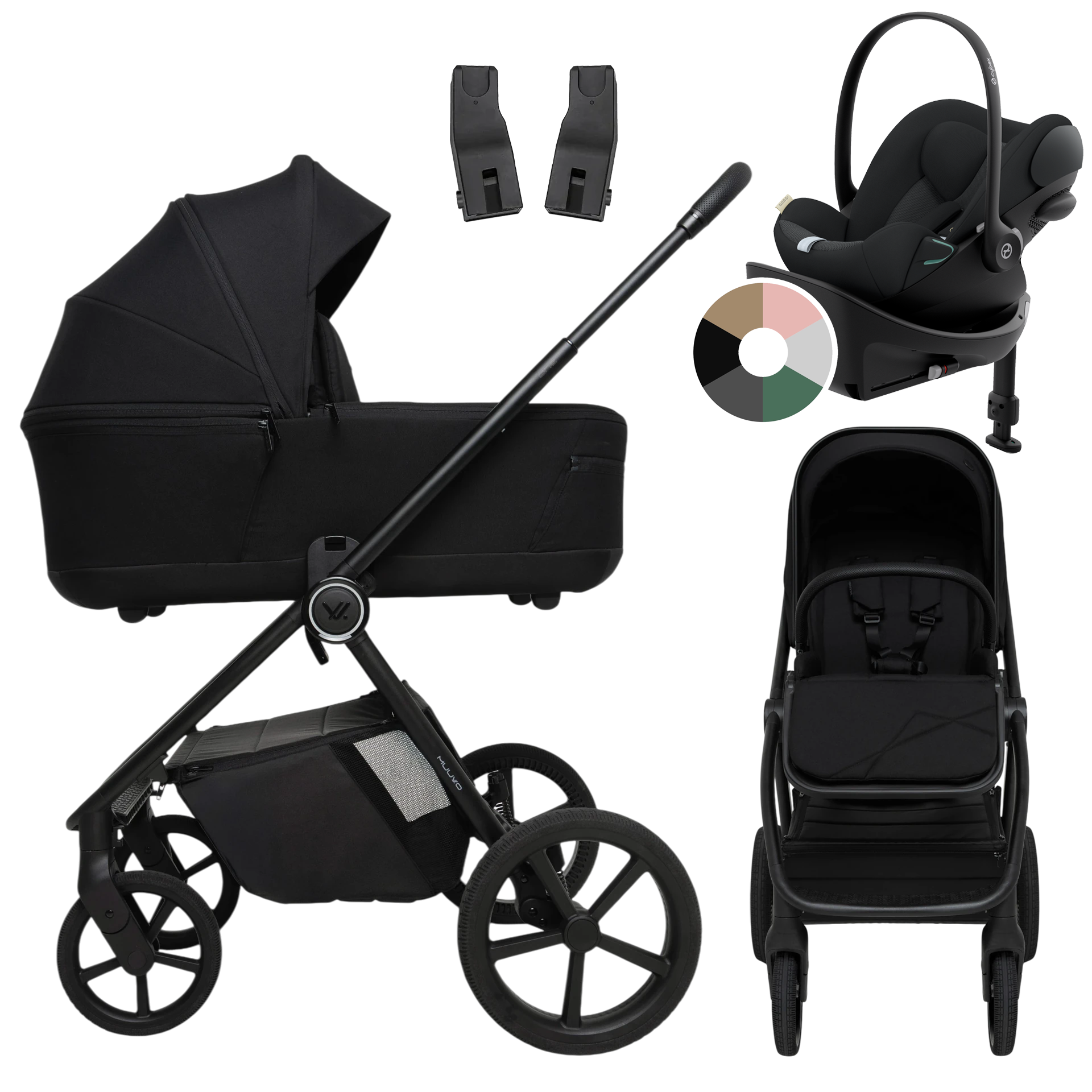 Muuvo One + Cybex Cloud G + baza G +GRATIS - 4w1 | Negro