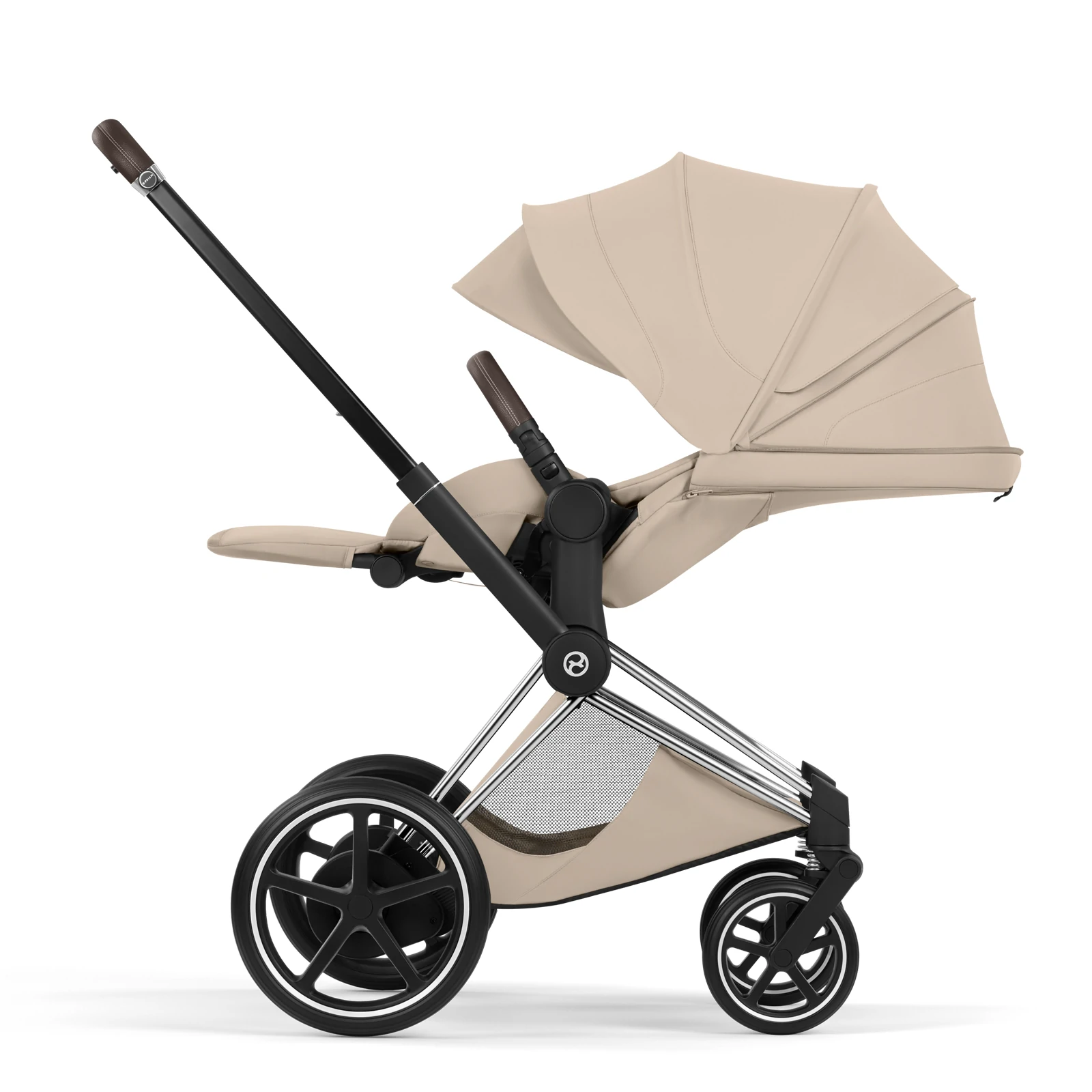 Cybex e-Priam 5.0 - wózek 2w1 | Cozy Beige - Chrome (Style)