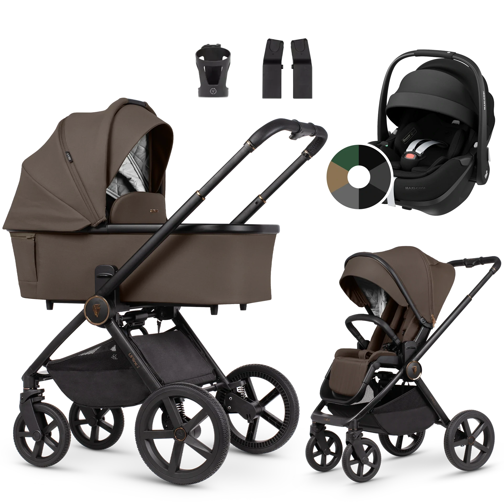 Venicci Upline 2 + Maxi-Cosi Pebble 360 Pro2 +AKCESORIA - 3w1 | Brownie Venicci Upline 2 + Maxi-Cosi Pebble 360 Pro2 +AKCESORIA - 3w1 | Brownie