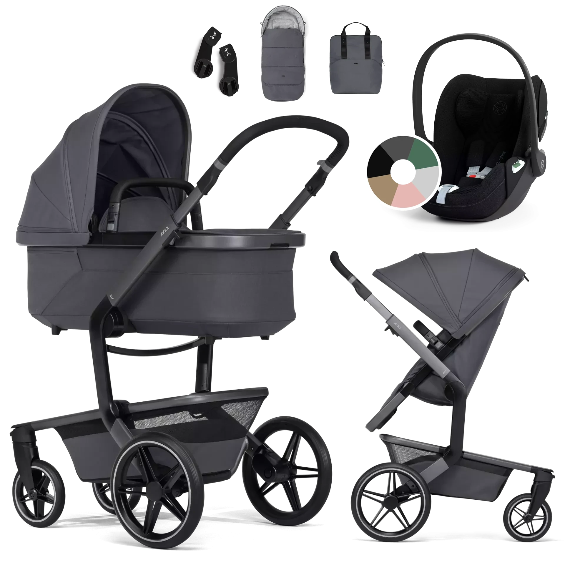 Joolz Day5 + Cybex Cloud T i-Size +GRATISY - 3w1 | Stone Grey