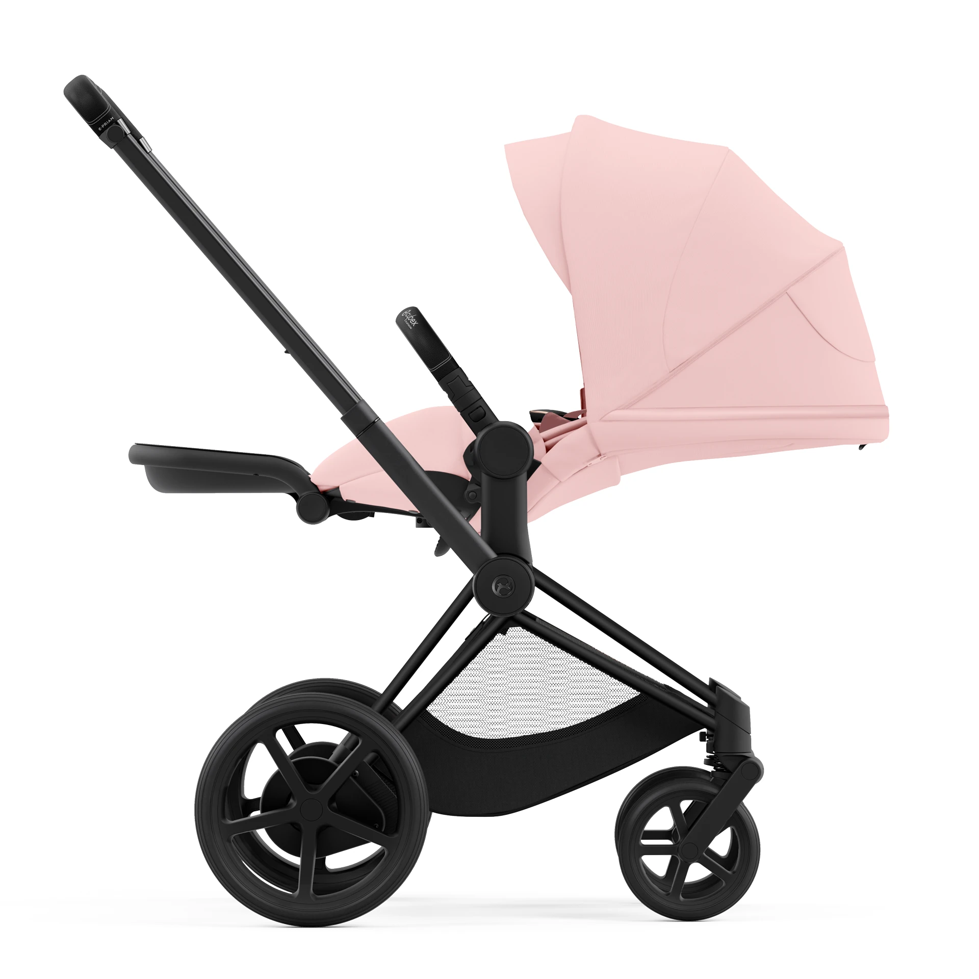 Cybex e-Priam 4.0 - 2w1 | Peach Pink (Matt Black Frame) Cybex e-Priam 4.0 - 2w1 | Peach Pink (Matt Black Frame)