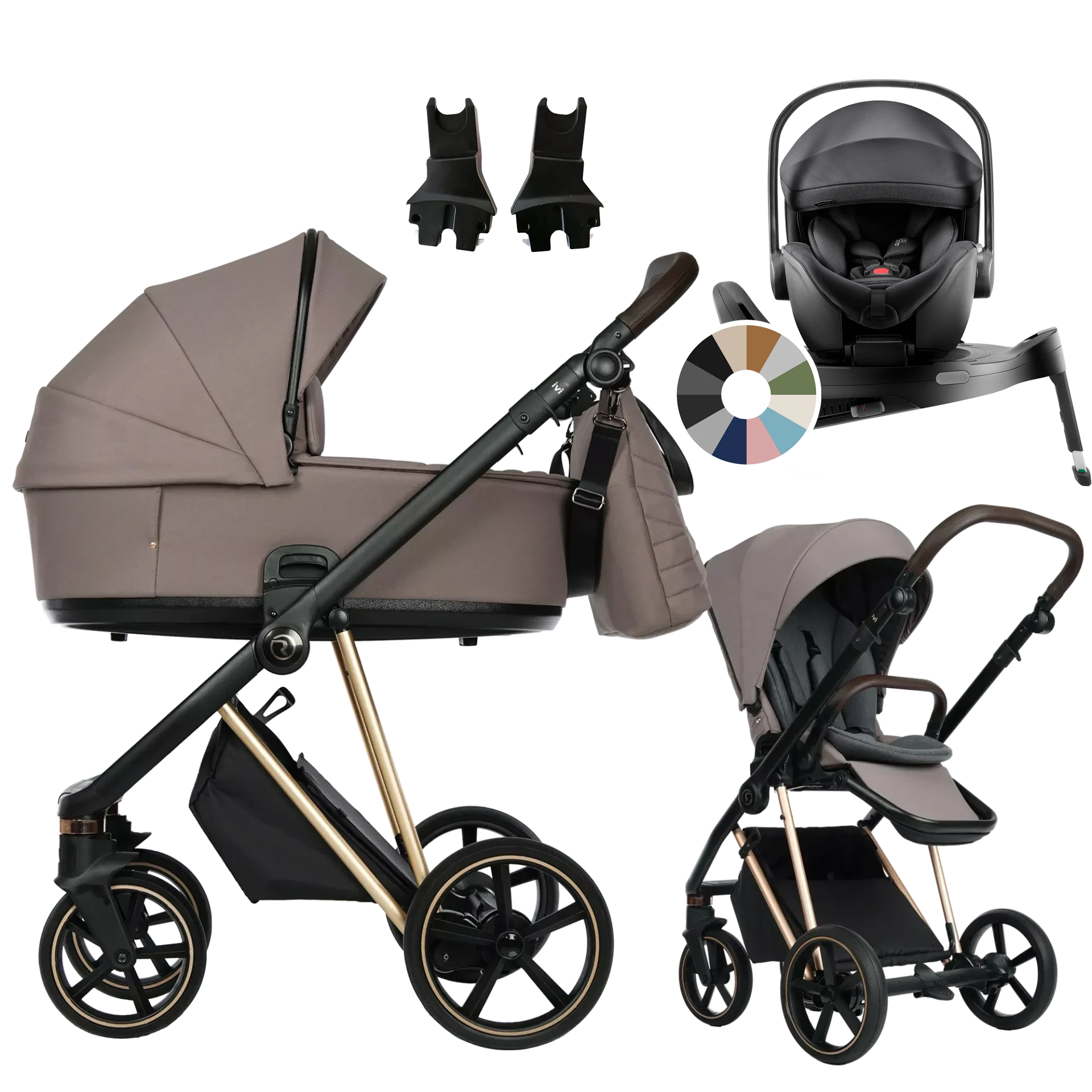 Roan Ivi 2.0 + Britax Römer Baby-Safe Pro + baza Vario 5Z +GRATIS - 4w1 | Cocoa Rosegold