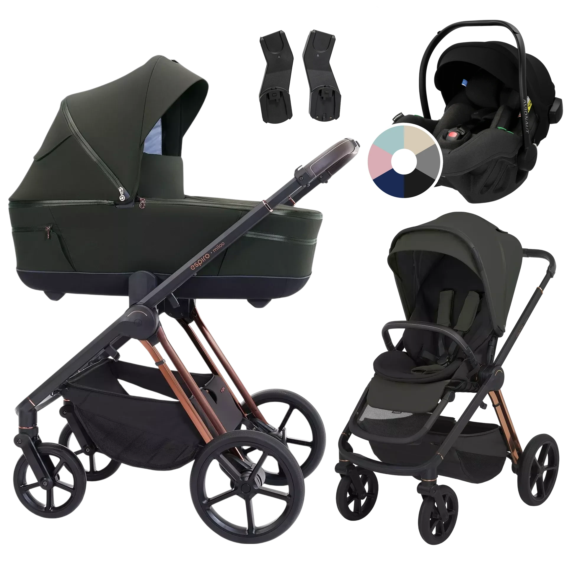 Espiro Miloo + Avionaut Pixel Pro 2.0 C +GRATIS - 3w1 | 204 Luxury Green