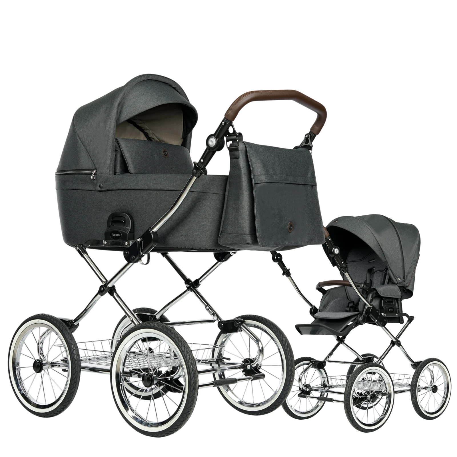 Roan Coss Classic + GRATIS - wózek 2w1 | Bottle Green